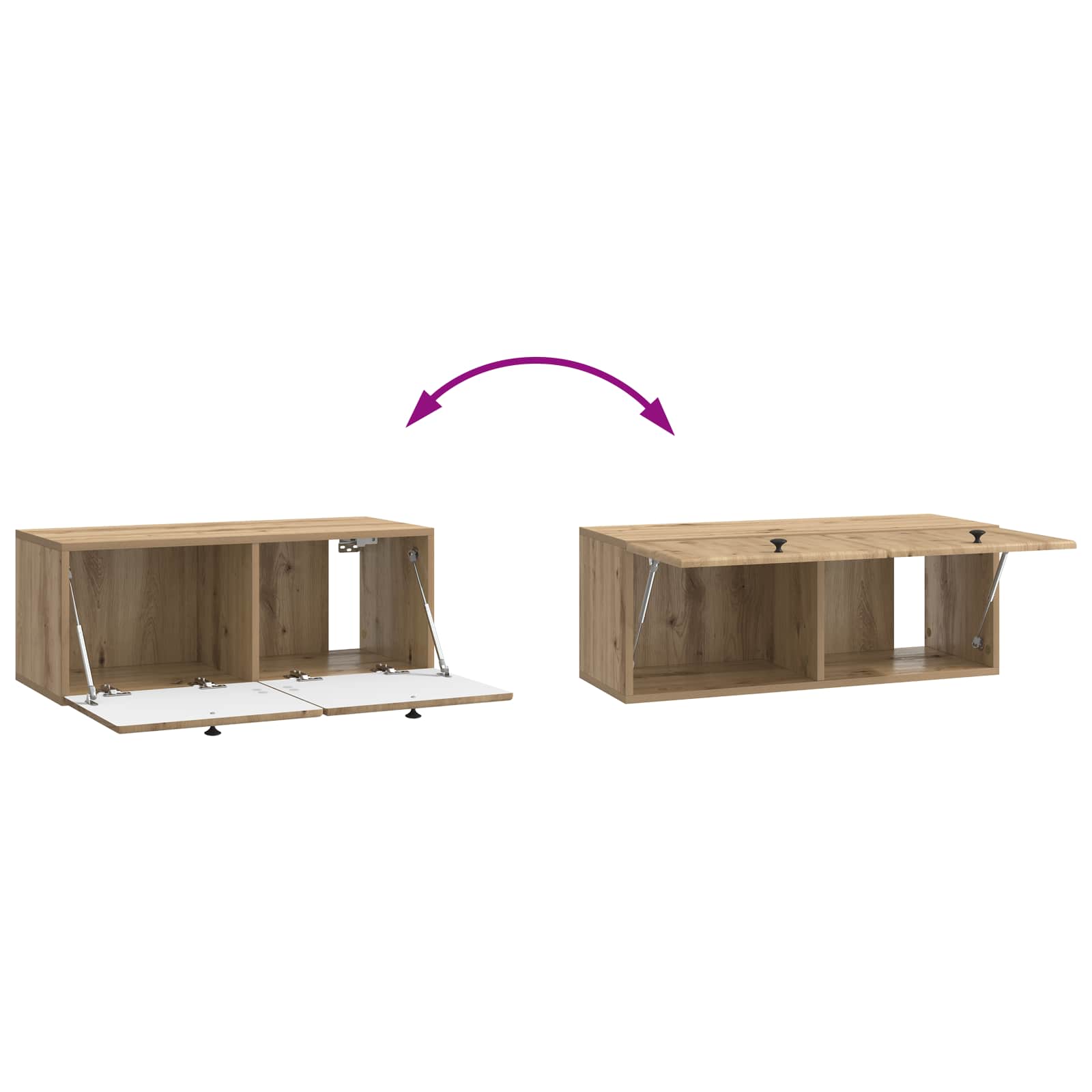 TV ormar za zid 78,5 x 31 x 30 cm Hrast artisan