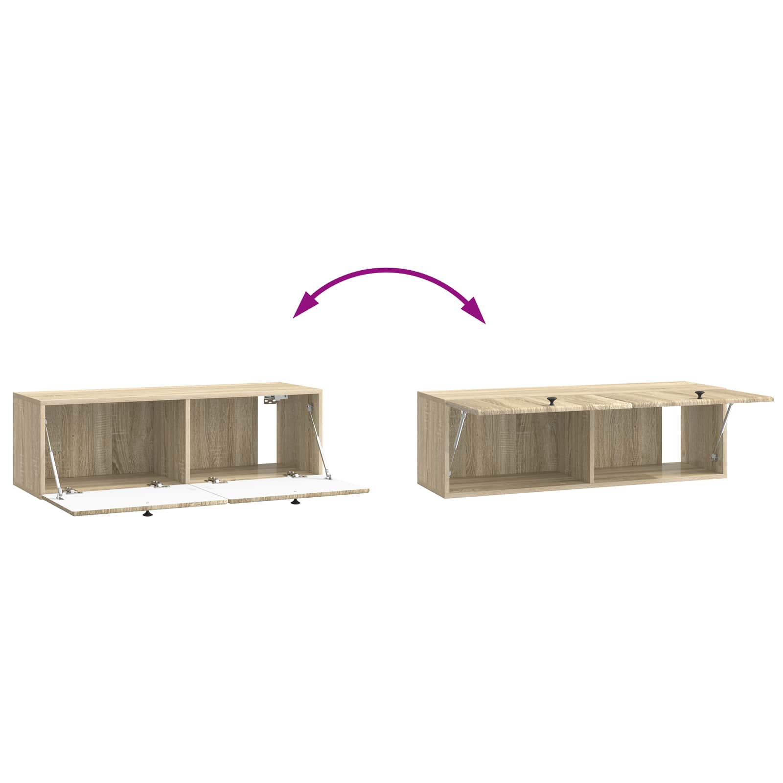 TV ormar za zid 98 x 31 x 30 cm Hrast sonoma Konstruirano drvo