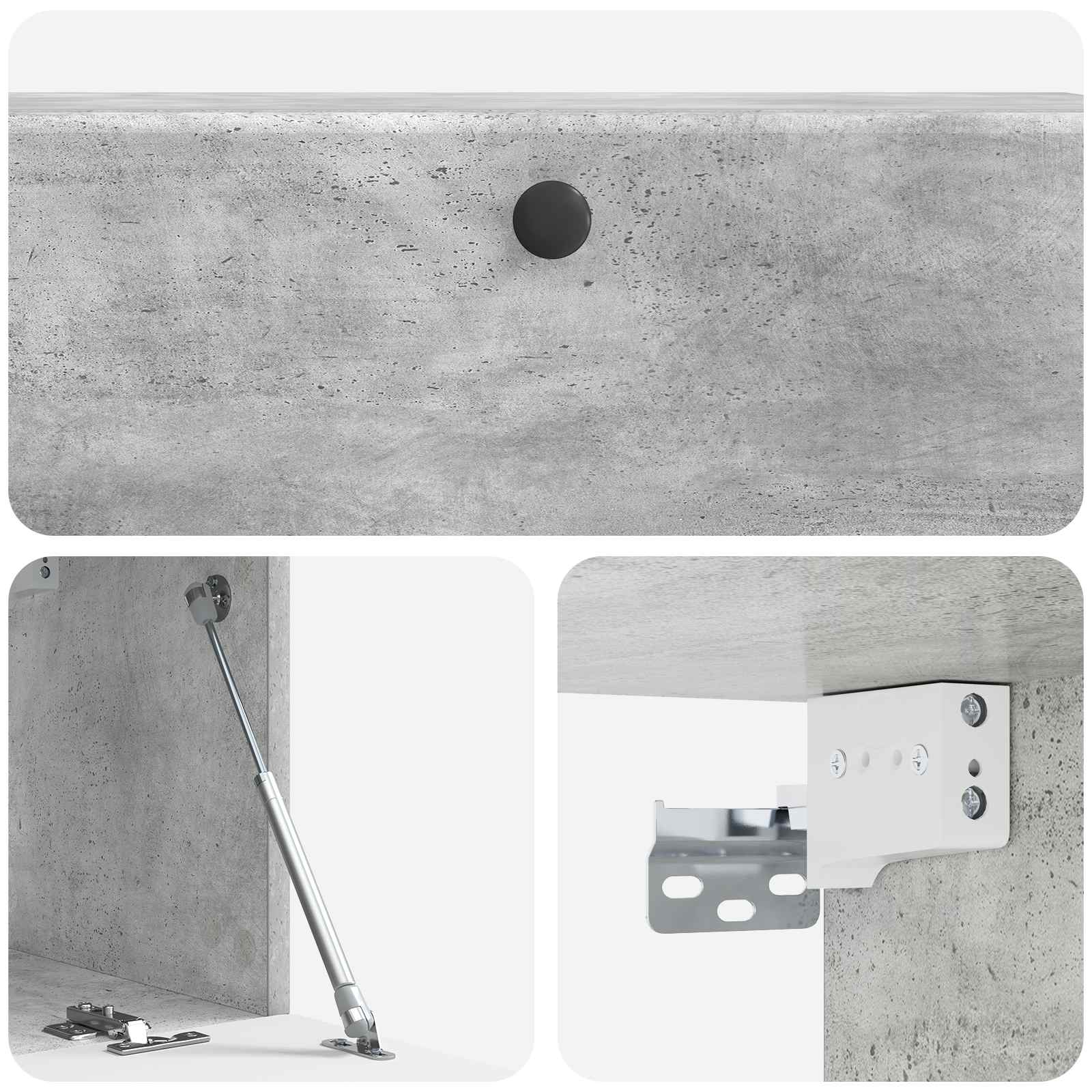 TV ormar za zid 98 x 31 x 30 cm Betonska siva Konstruirano drvo