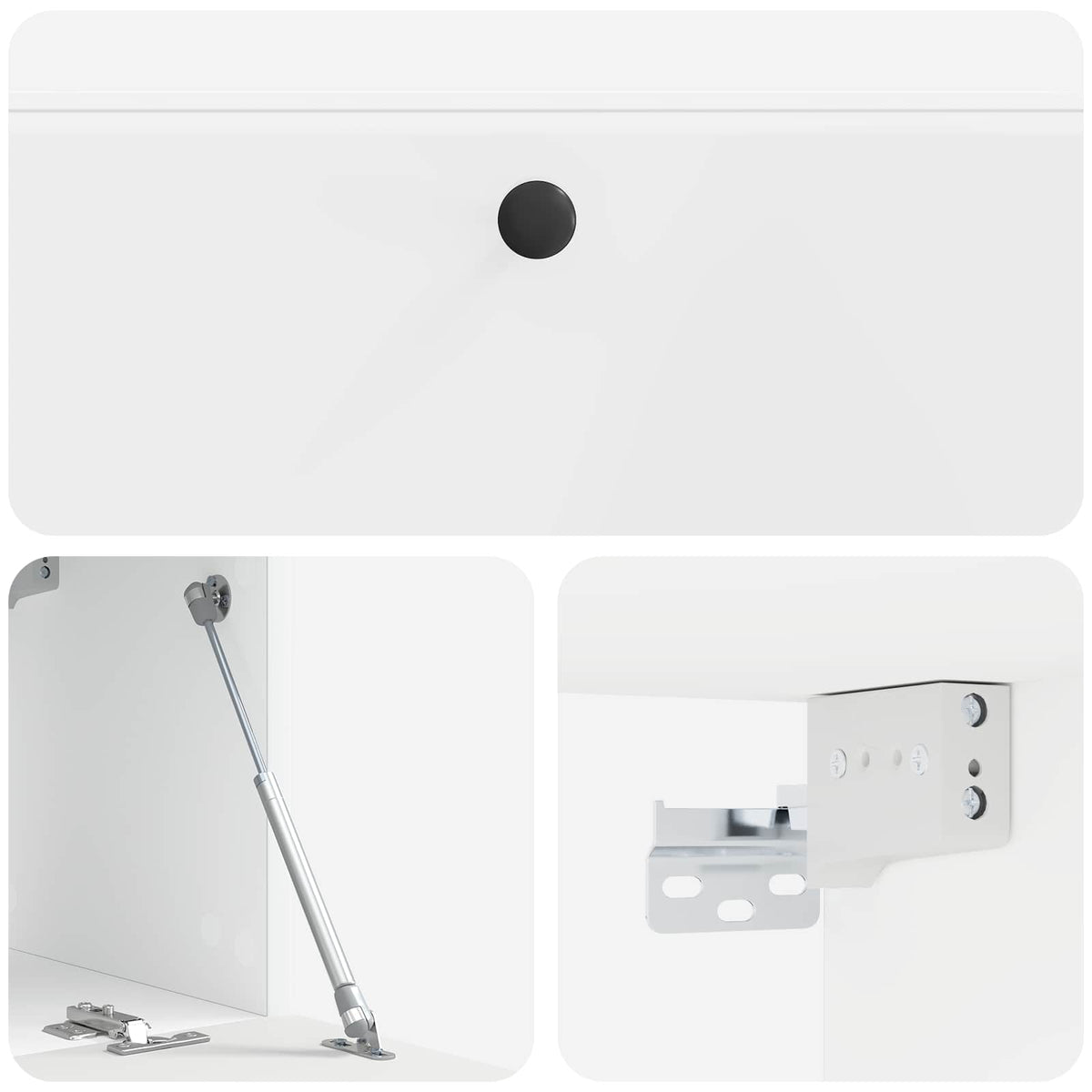 TV ormar za zid 98 x 31 x 30 cm Bijela visokog sjaja