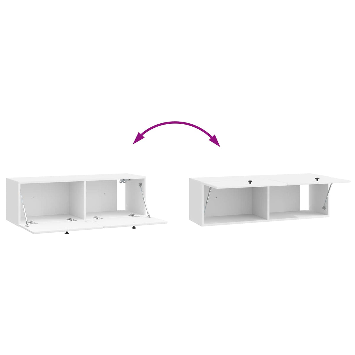 TV ormar za zid 98 x 31 x 30 cm Bijela visokog sjaja