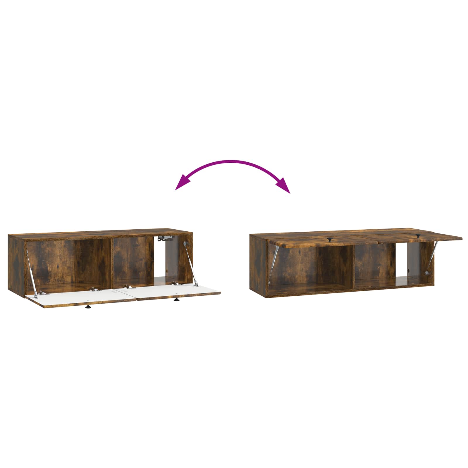 TV ormar za zid 98 x 31 x 30 cm Dimljeni hrast