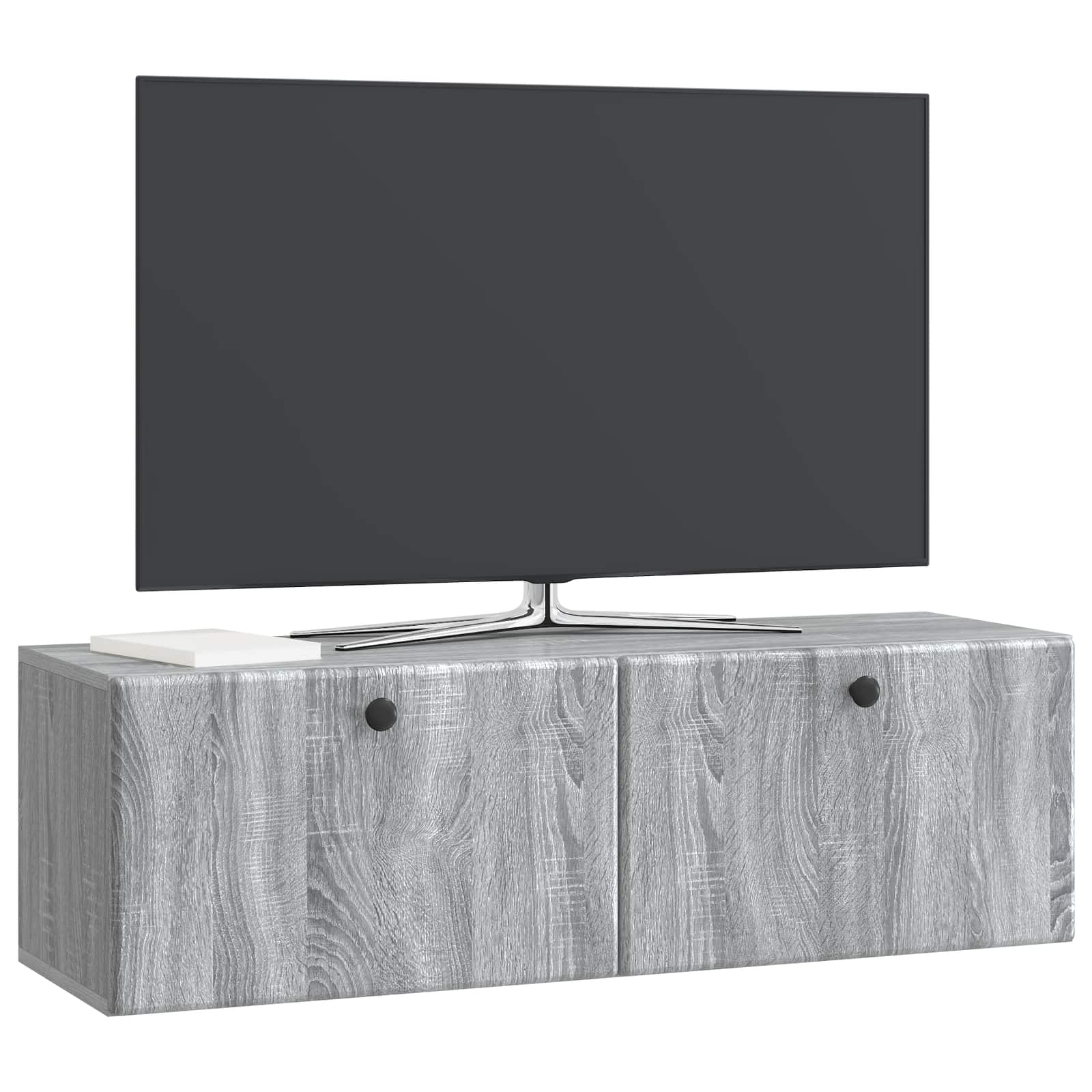TV ormar za zid 98 x 31 x 30 cm Siva Sonoma Konstruirano drvo