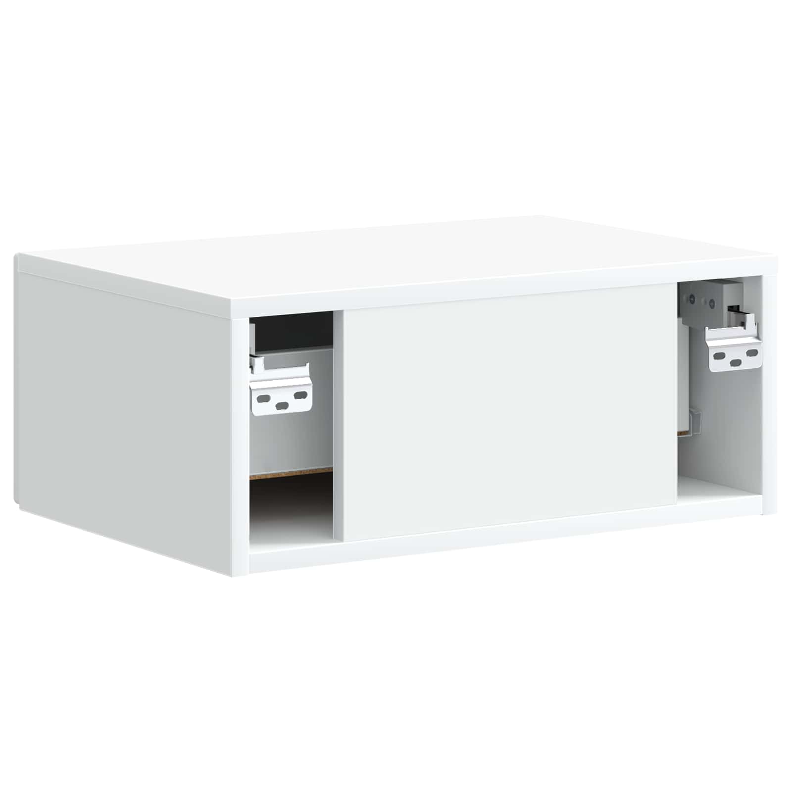 Noćni ormarić za montažu na zid 2 pcs Bijela 49 x 34,5 x 20 cm