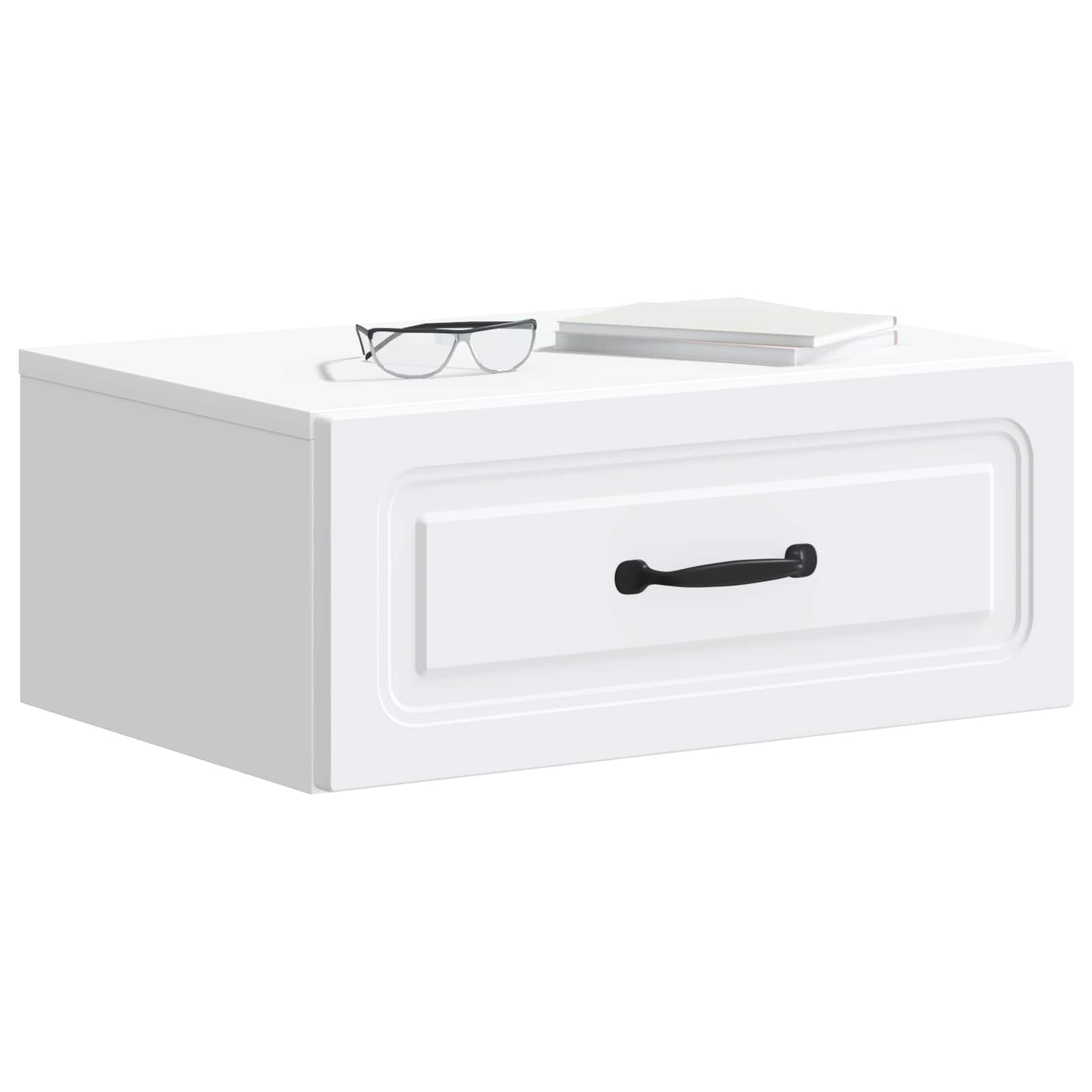 Noćni ormarić za montažu na zid 2 pcs Bijela 49 x 34,5 x 20 cm