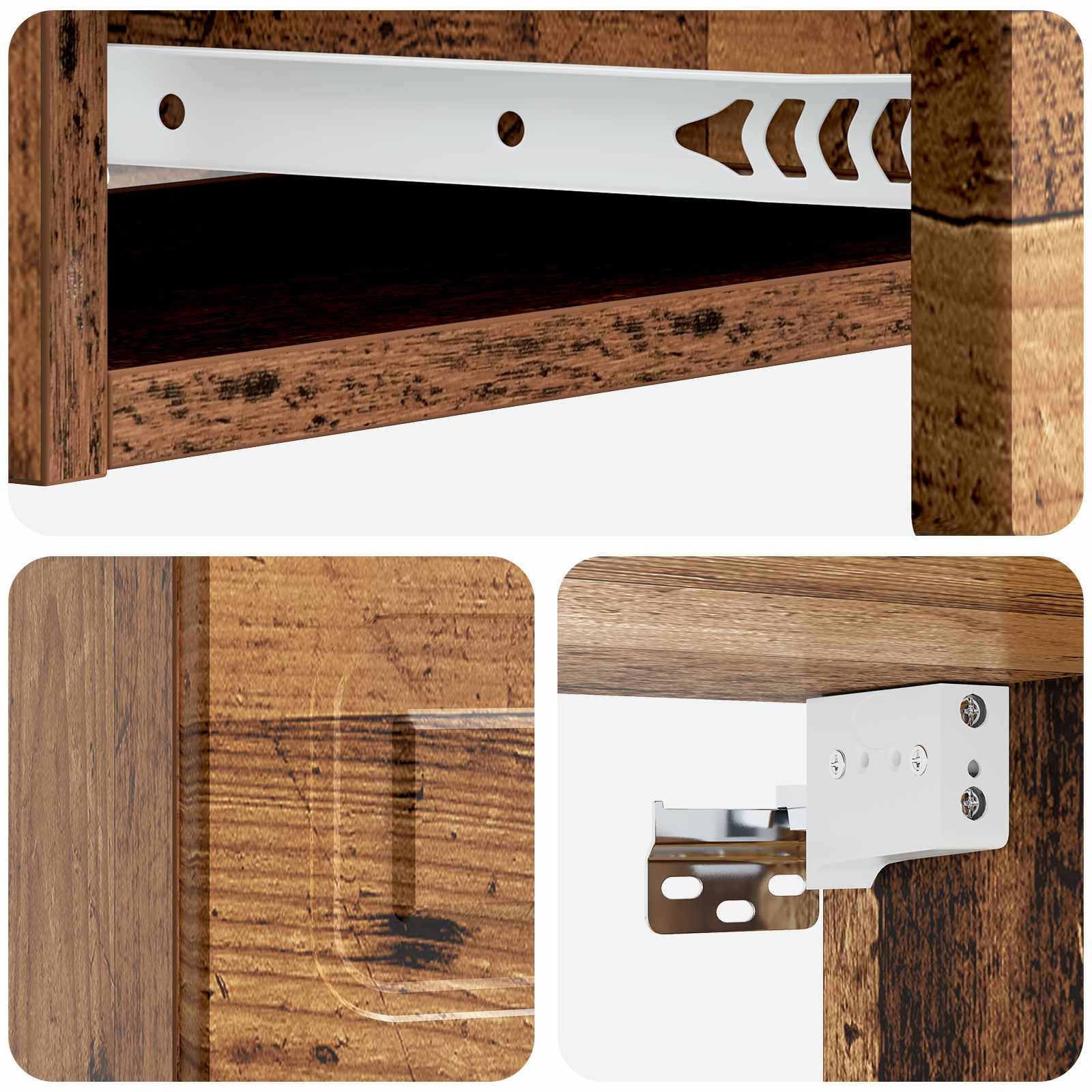 Stolna montirana na zid Staro drvo 87,5 x 34,5 x 17 cm