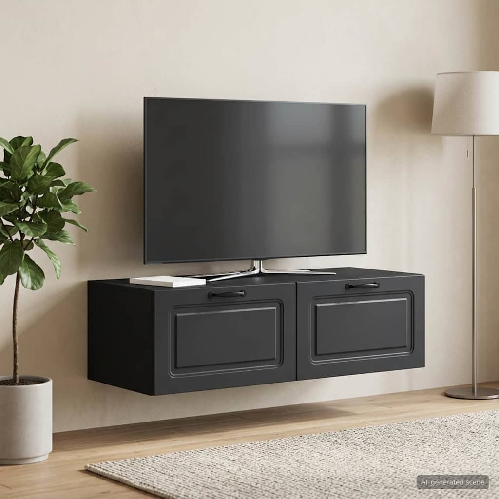 TV ormar za zid Zidne Crna 98 x 41 x 30 cm Konstruirano drvo