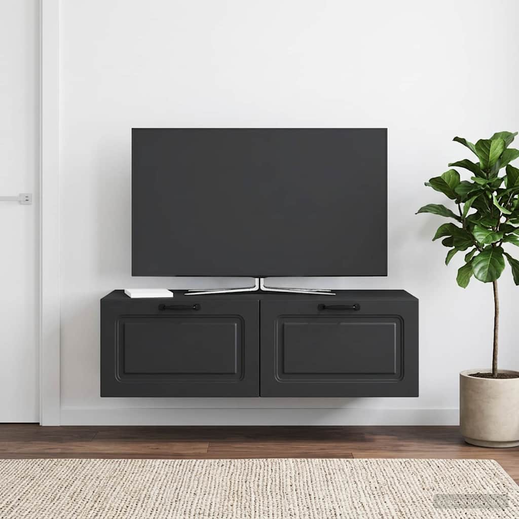 TV ormar za zid Zidne Crna 98 x 41 x 30 cm Konstruirano drvo