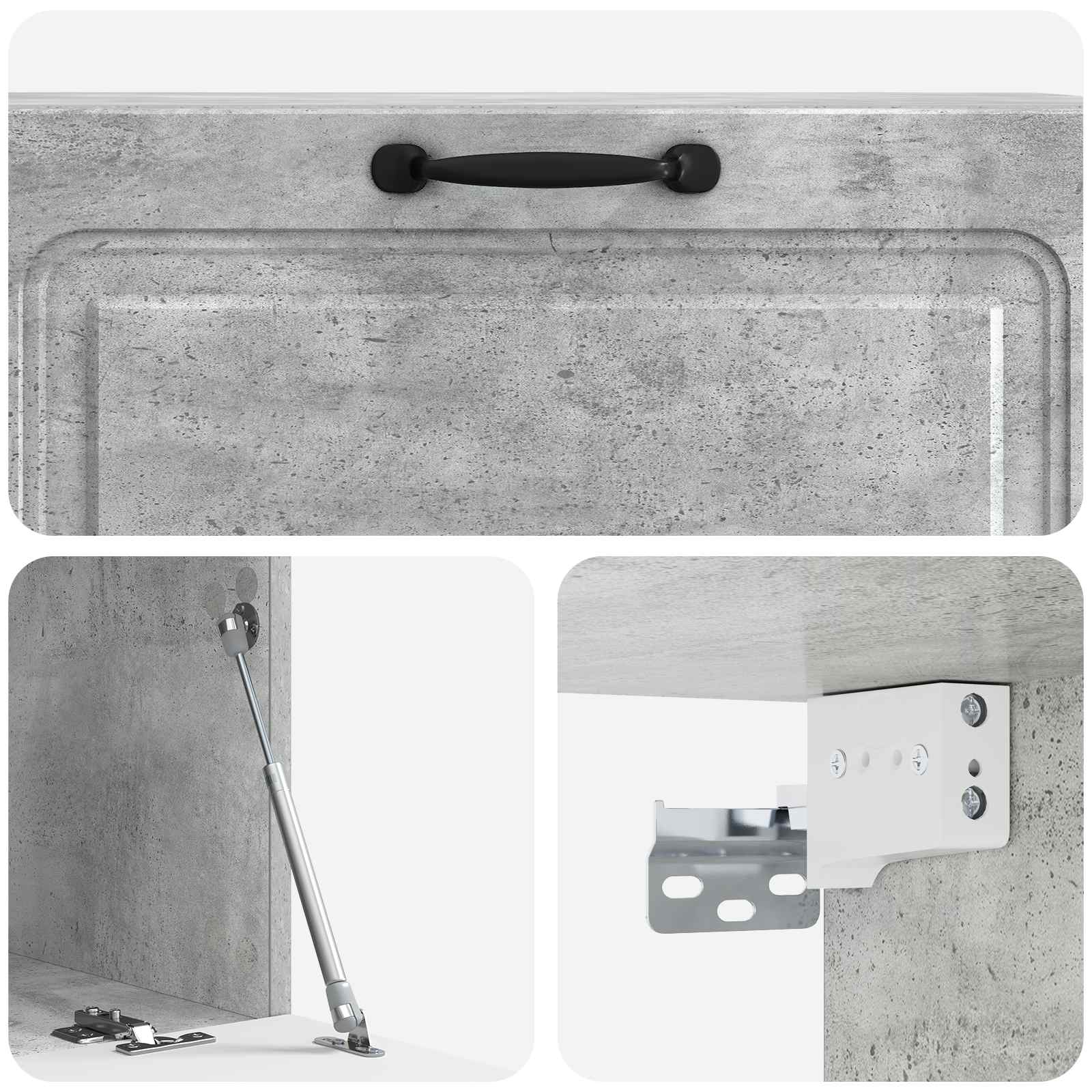 TV ormar za zid Betonska siva 98 x 41 x 30 cm Konstruirano drvo