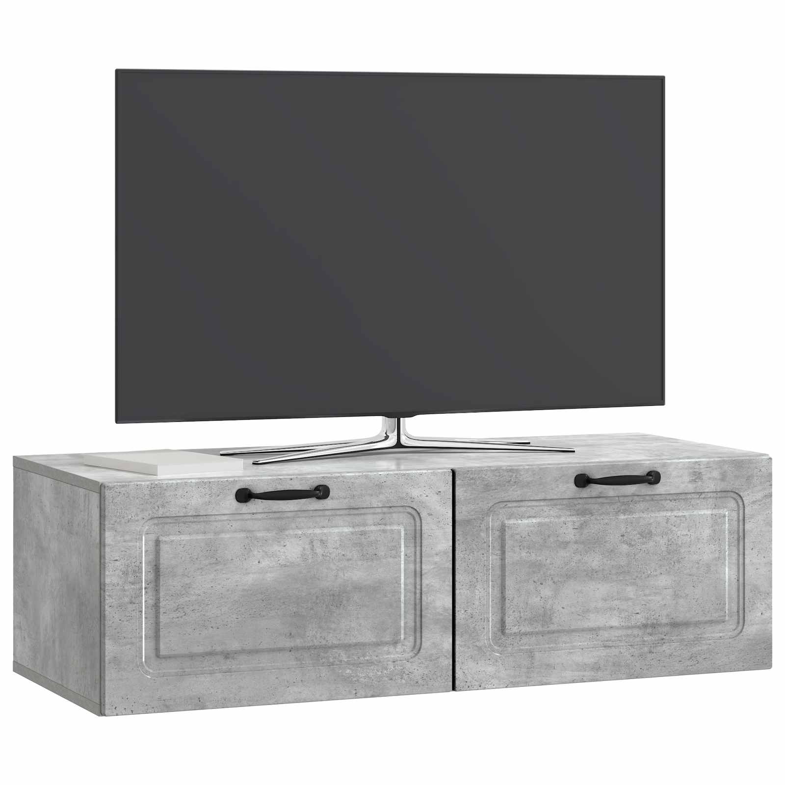 TV ormar za zid Betonska siva 98 x 41 x 30 cm Konstruirano drvo