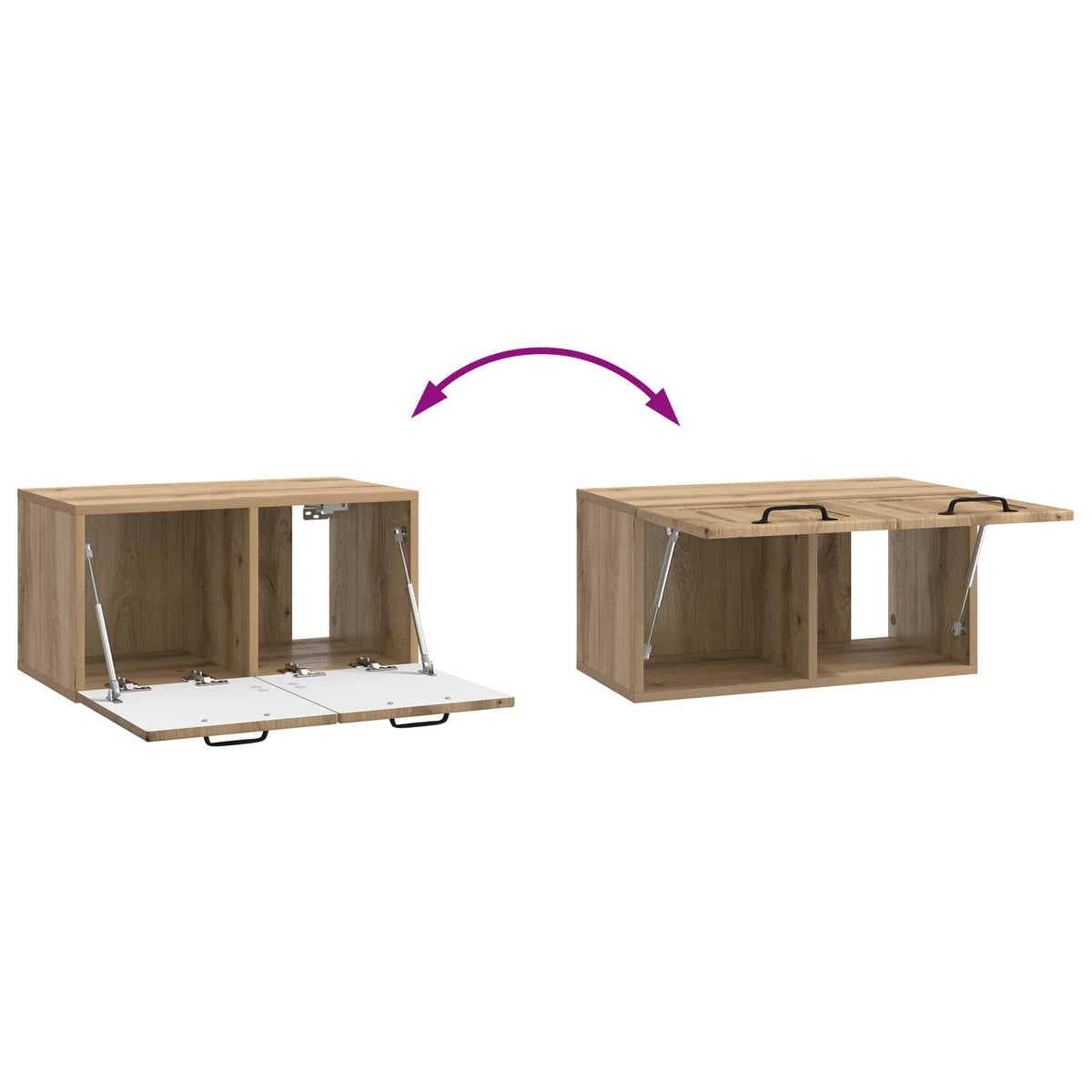 TV ormar za zid 59,5 x 31 x 30 cm Hrast artisan