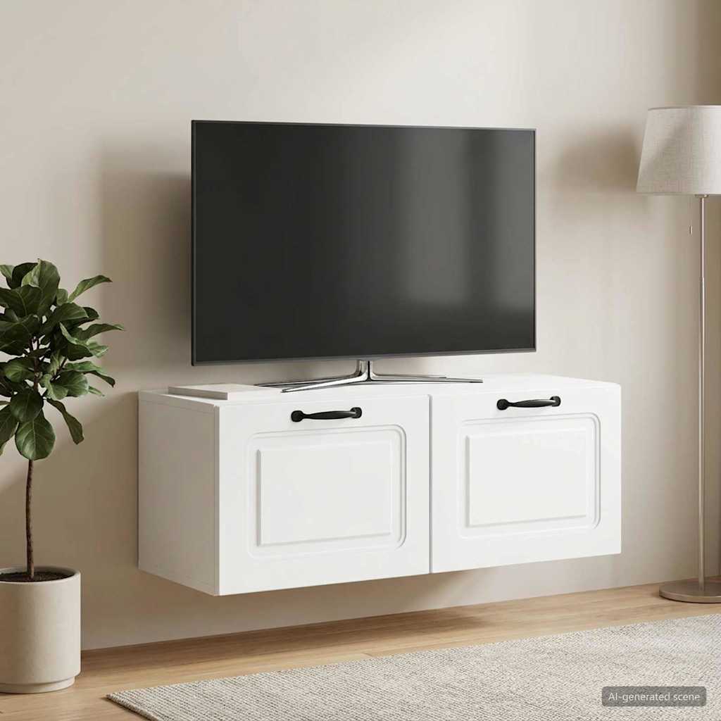 TV ormar za zid Bijela 78,5 x 31 x 30 cm Konstruirano drvo
