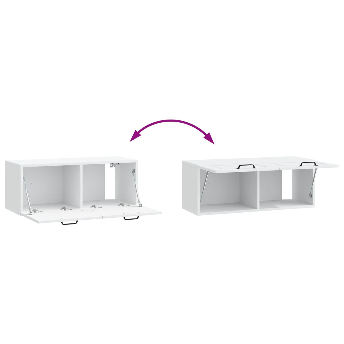 TV ormar za zid Bijela 78,5 x 31 x 30 cm Konstruirano drvo