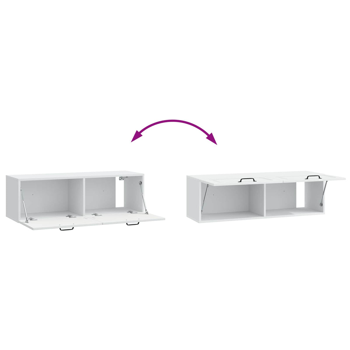 TV ormar za zid Zidne Bijela 98 x 31 x 30 cm Konstruirano drvo