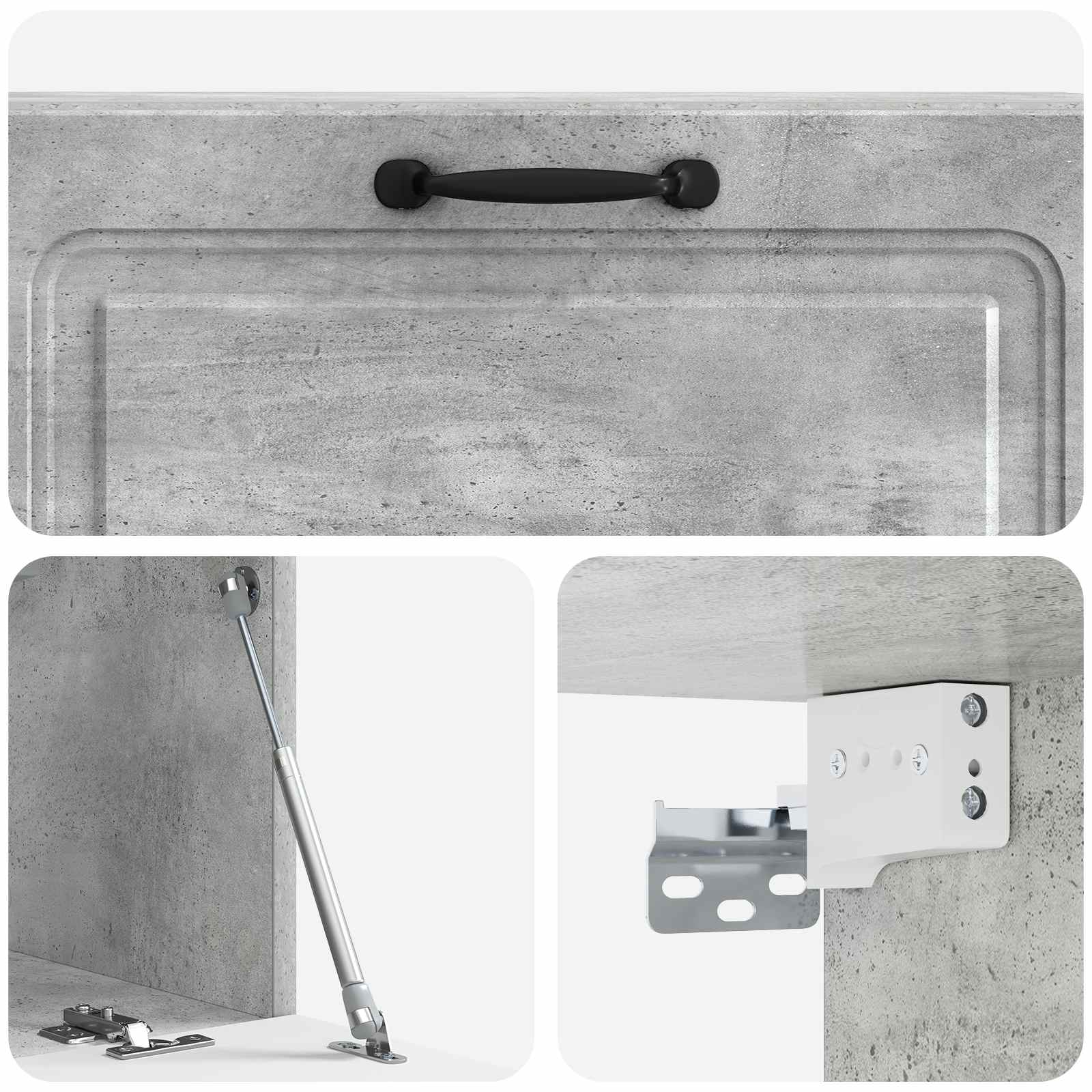 TV ormar za zid Betonska siva 98 x 31 x 30 cm Konstruirano drvo