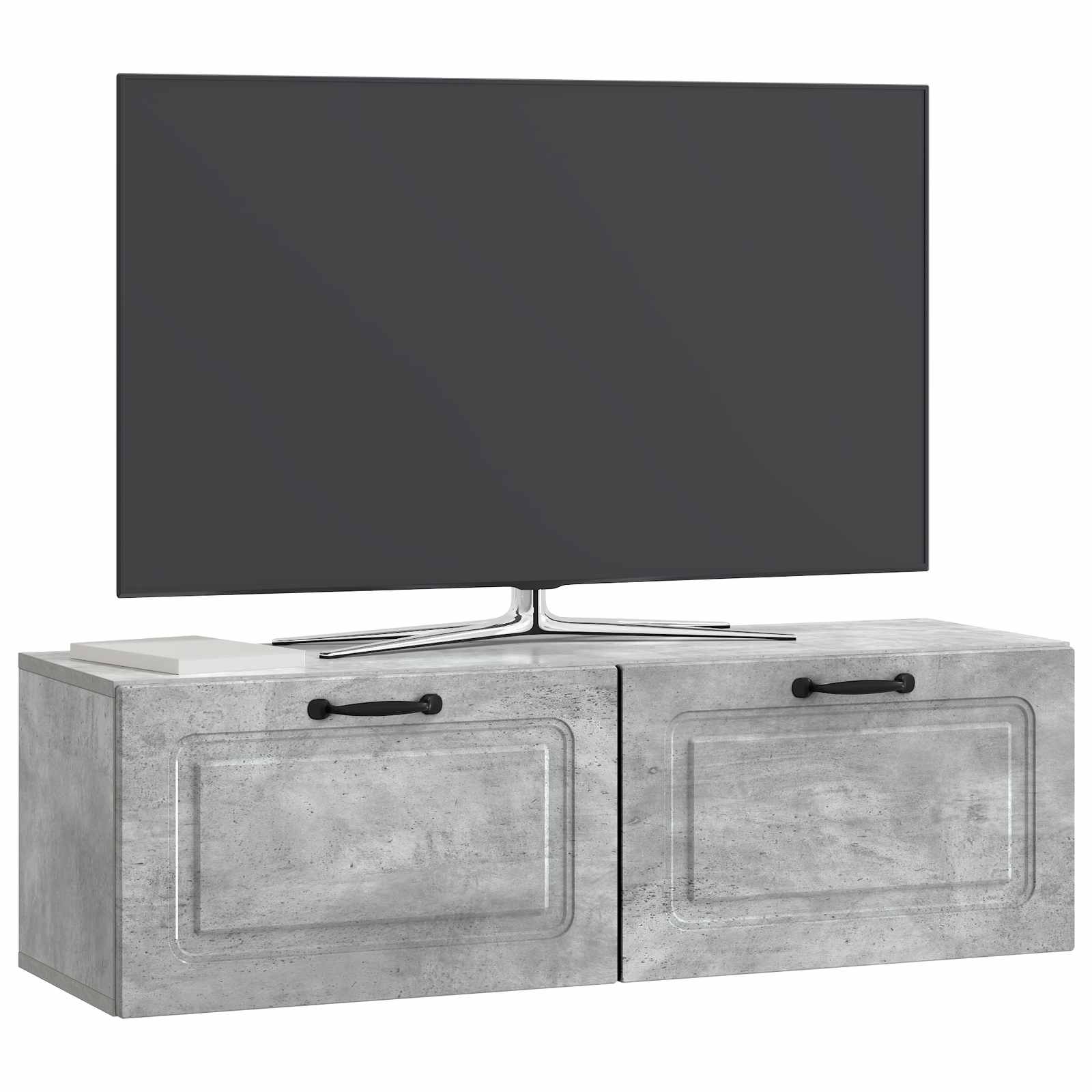 TV ormar za zid Betonska siva 98 x 31 x 30 cm Konstruirano drvo