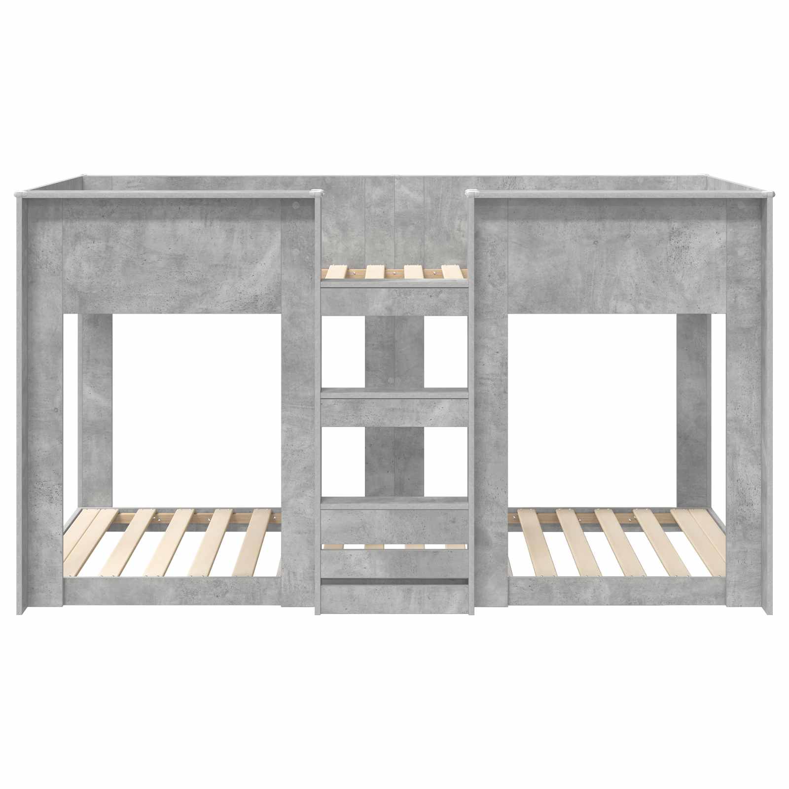 Krevet na kat za djecu Betonski sivi 75 x 190 cm