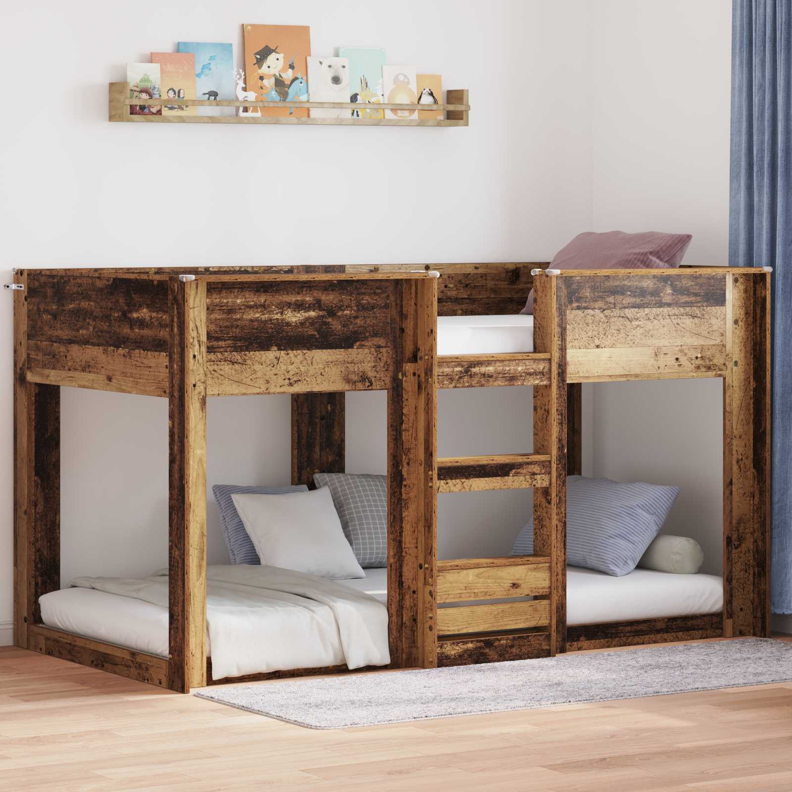 Krevet na kat za djecu Staro drvo 90 x 200 cm Konstruirano drvo