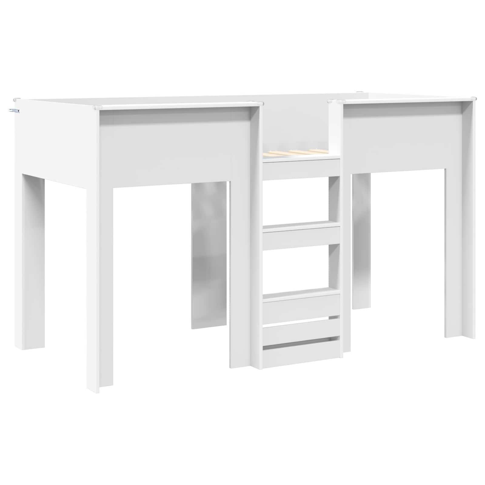 Krevet na kat za djecu Bijelo 75 x 190 cm Konstruirano drvo