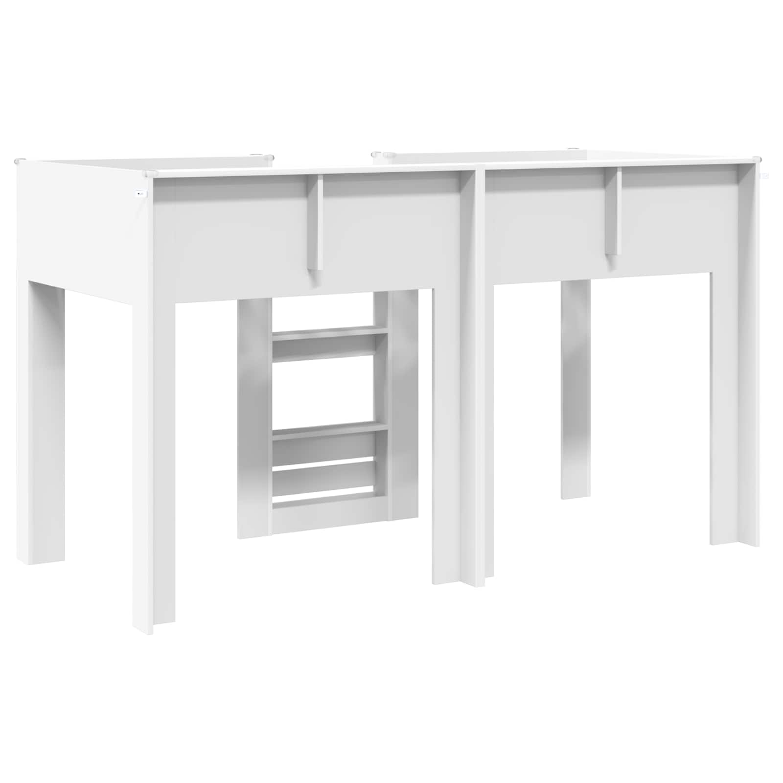 Krevet na kat za djecu Bijelo 75 x 190 cm Konstruirano drvo