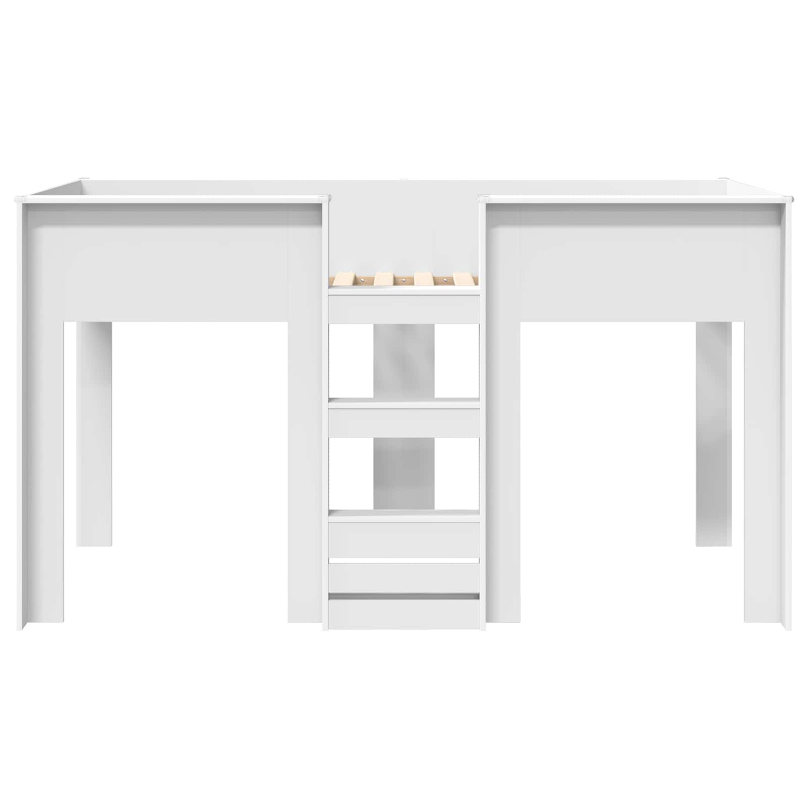 Krevet na kat za djecu Bijelo 75 x 190 cm Konstruirano drvo