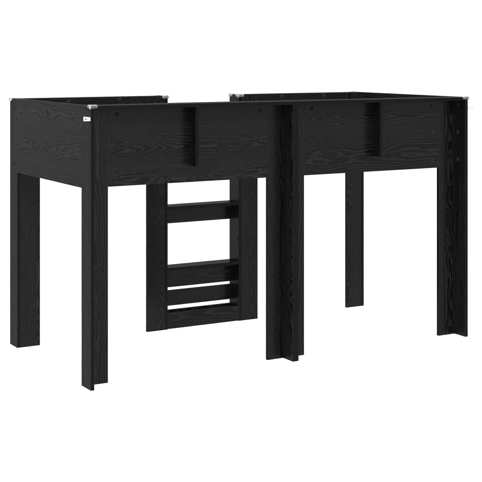 Krevet na kat za djecu Crni hrast 75 x 190 cm Konstruirano drvo