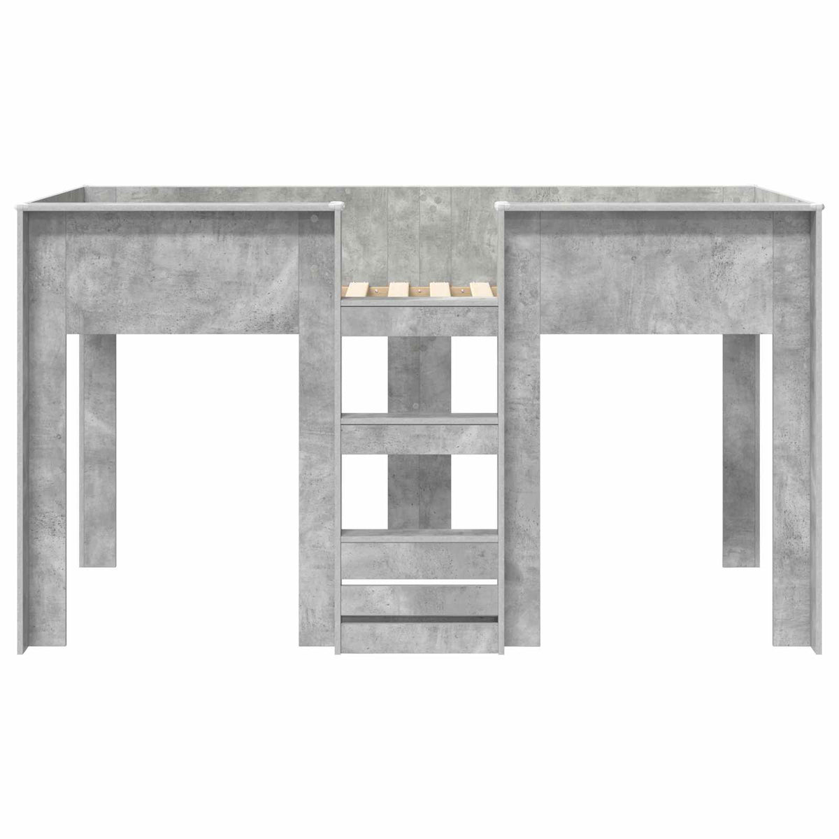 Krevet na kat za djecu s pohranom Betonski sivi 75 x 190 cm