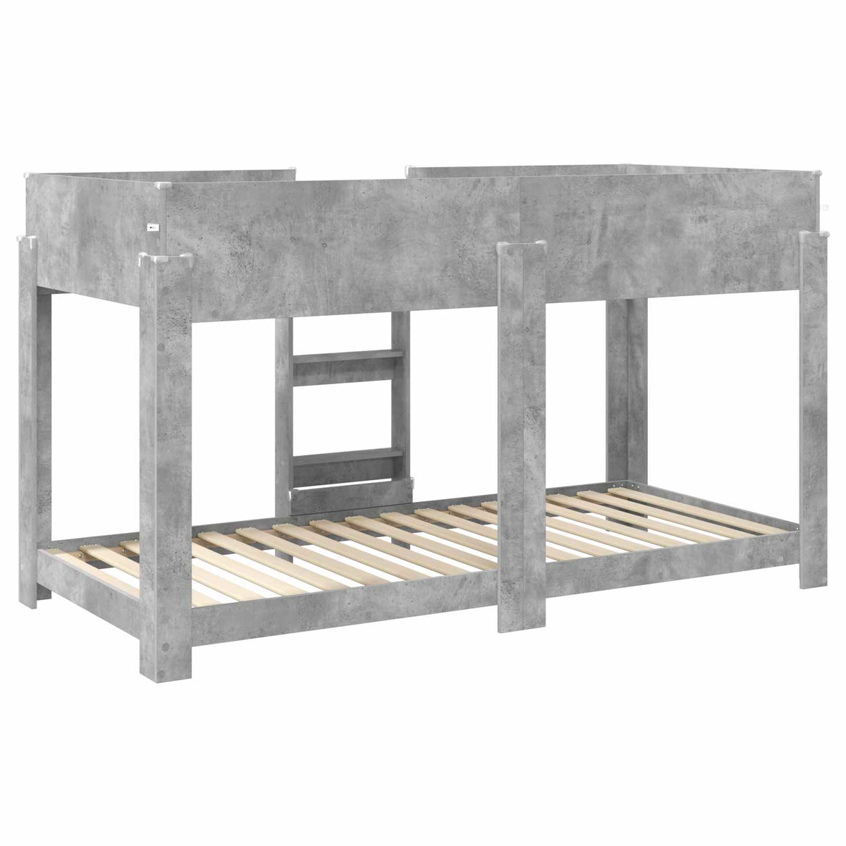 Krevet na kat za djecu Betonski sivi 90 x 200 cm