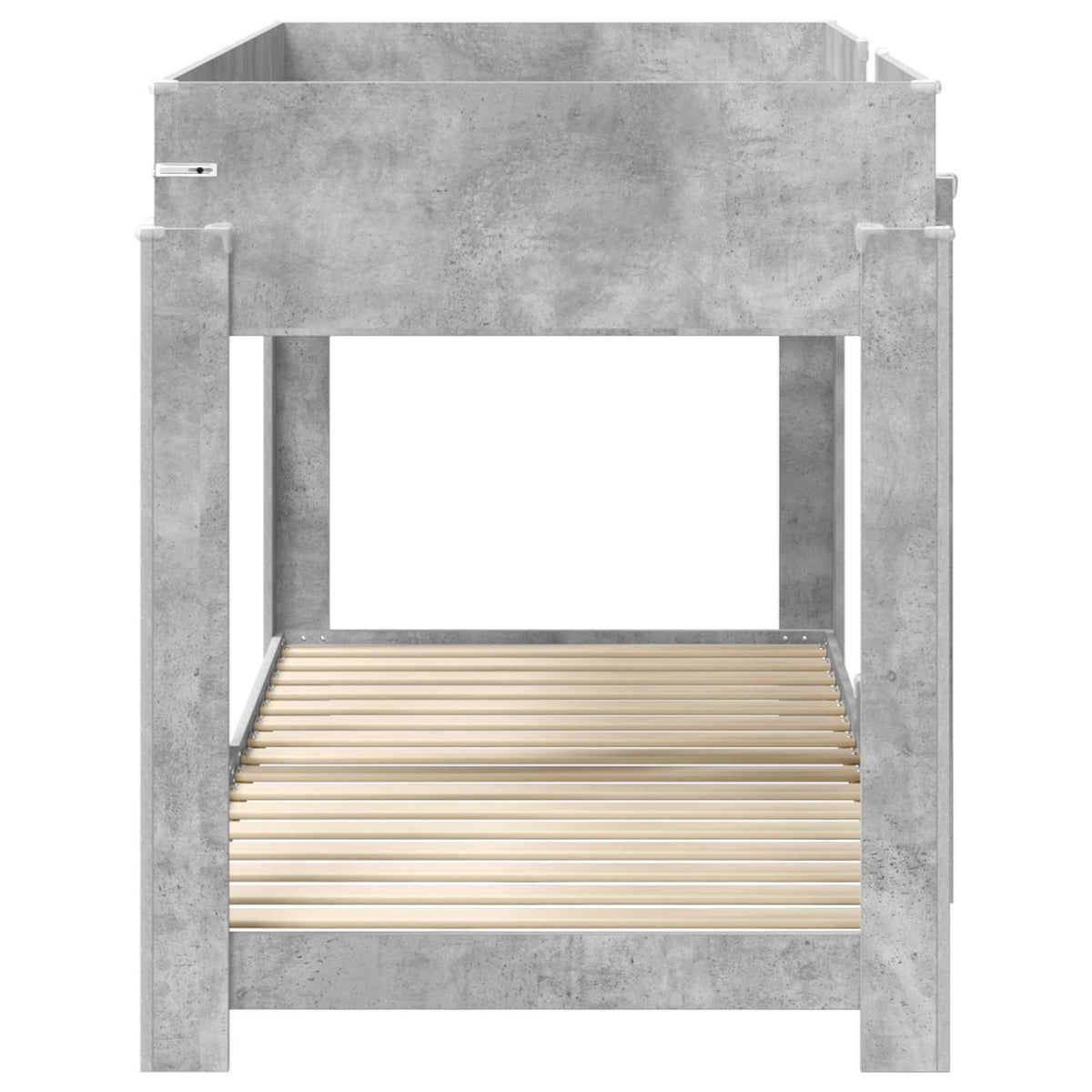 Krevet na kat za djecu Betonski sivi 90 x 200 cm