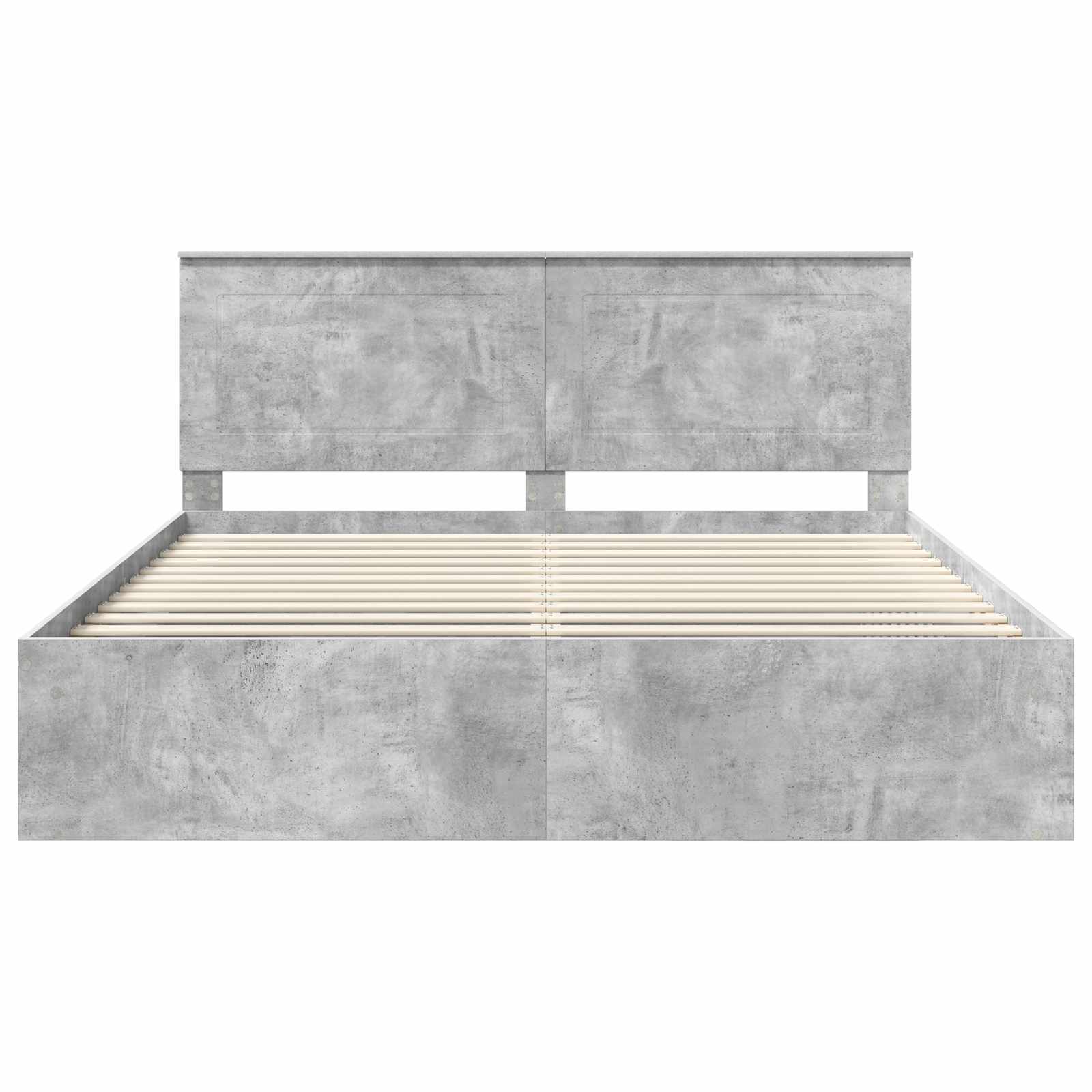 Krevetna konstrukcija Beton 180 x 200 cm Čvrsto borovo drvo