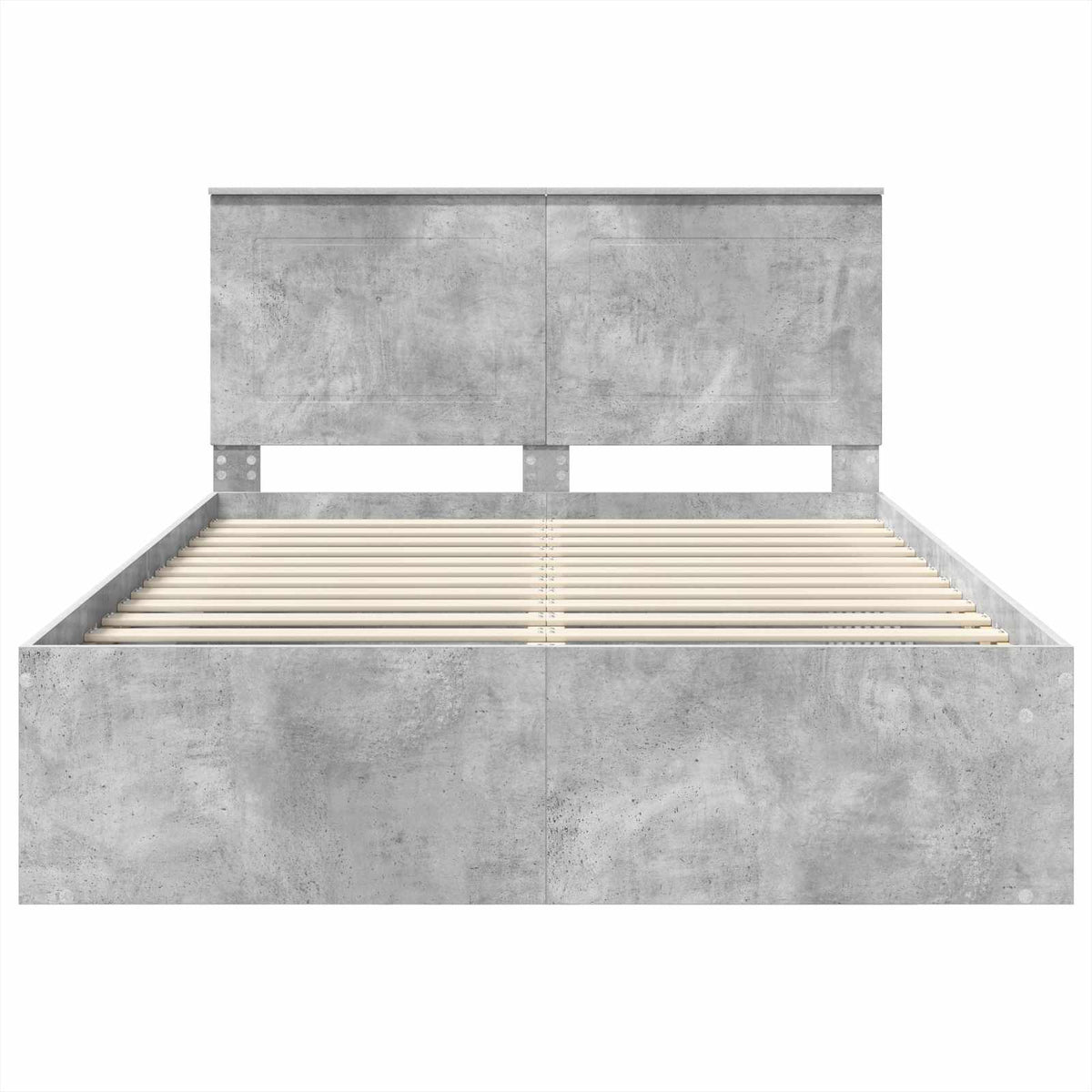 Krevetna konstrukcija s uzglavljem Betonska siva 150 x 200 cm