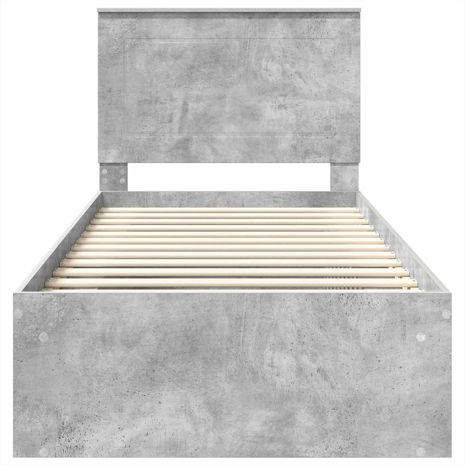 Krevetna konstrukcija Beton 90 x 200 cm Čvrsto borovo drvo