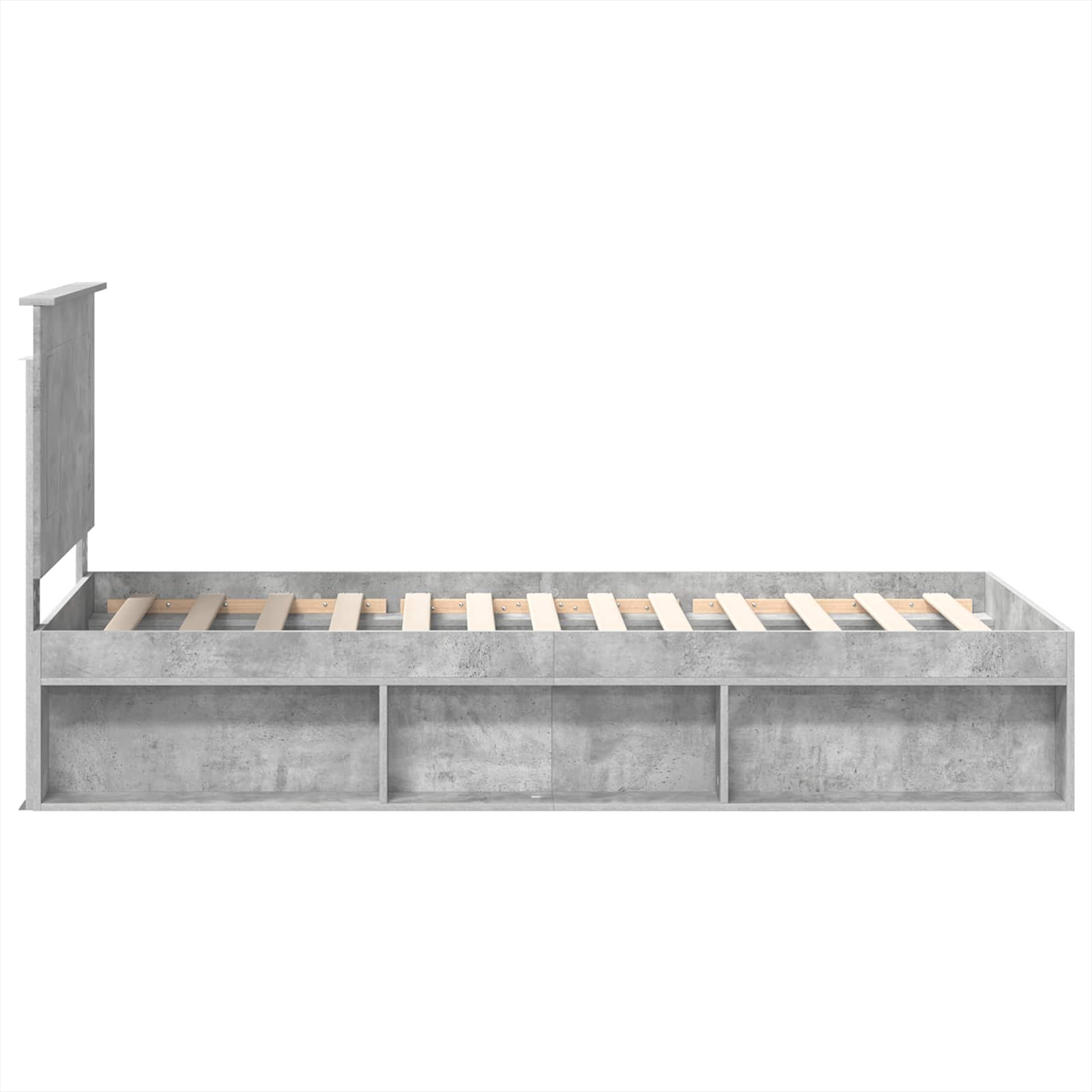 Krevetna konstrukcija Beton 90 x 200 cm Čvrsto borovo drvo