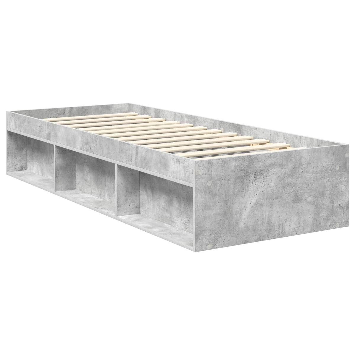 Krevetna konstrukcija s uzglavljem Betonska siva 75 x 190 cm
