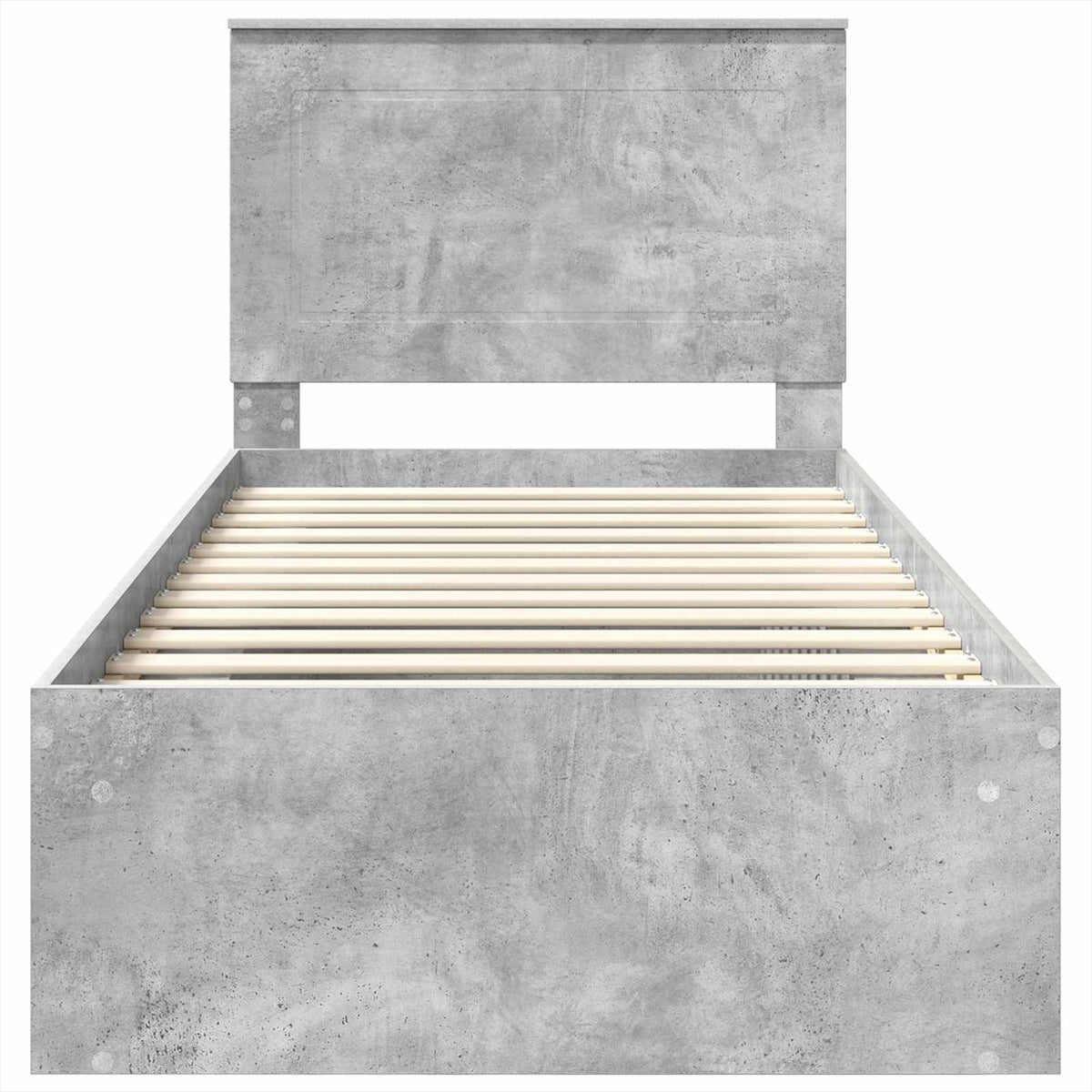 Krevetna konstrukcija s uzglavljem Betonska siva 75 x 190 cm
