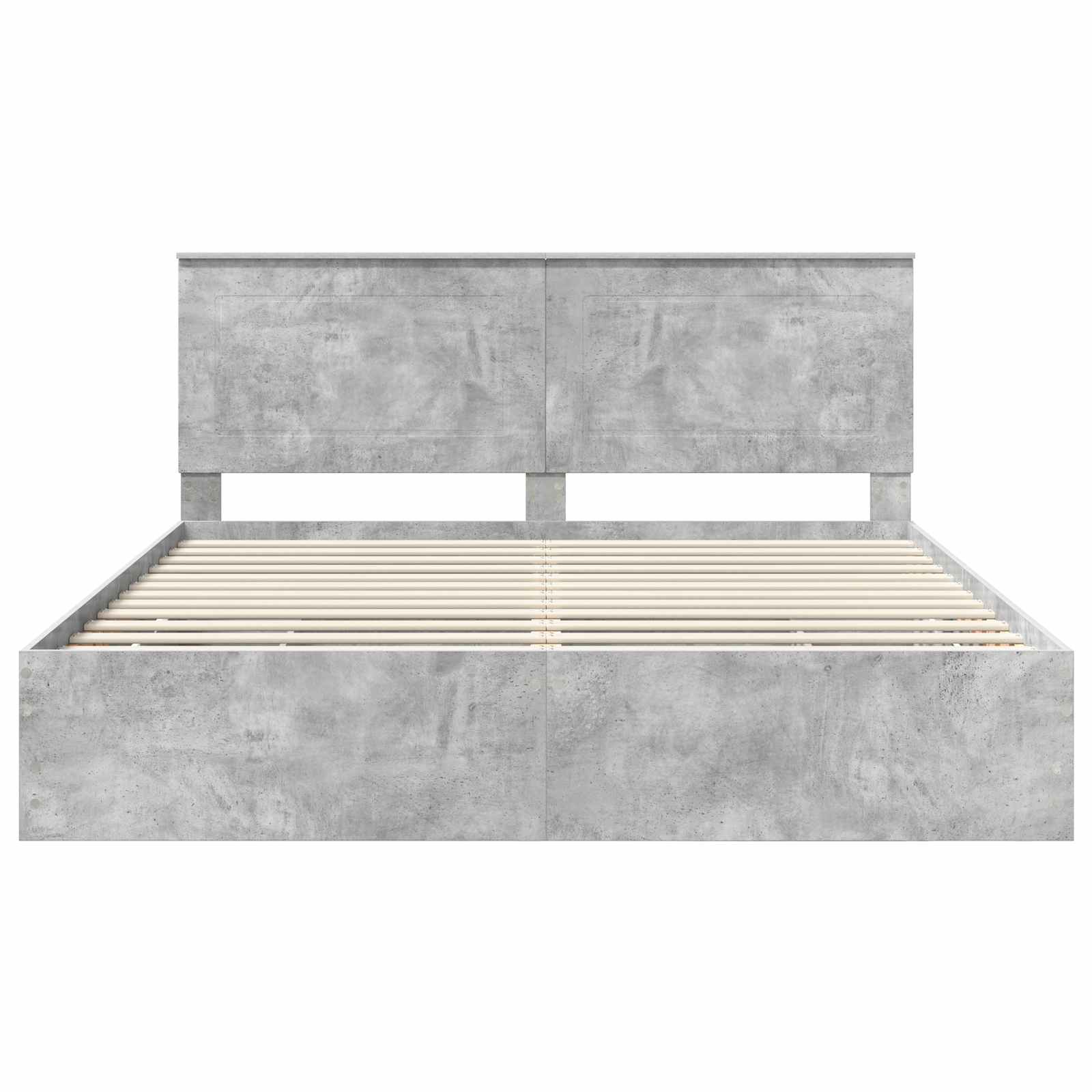 Krevetna konstrukcija s ladicama Betonski sivi 200 x 200 cm