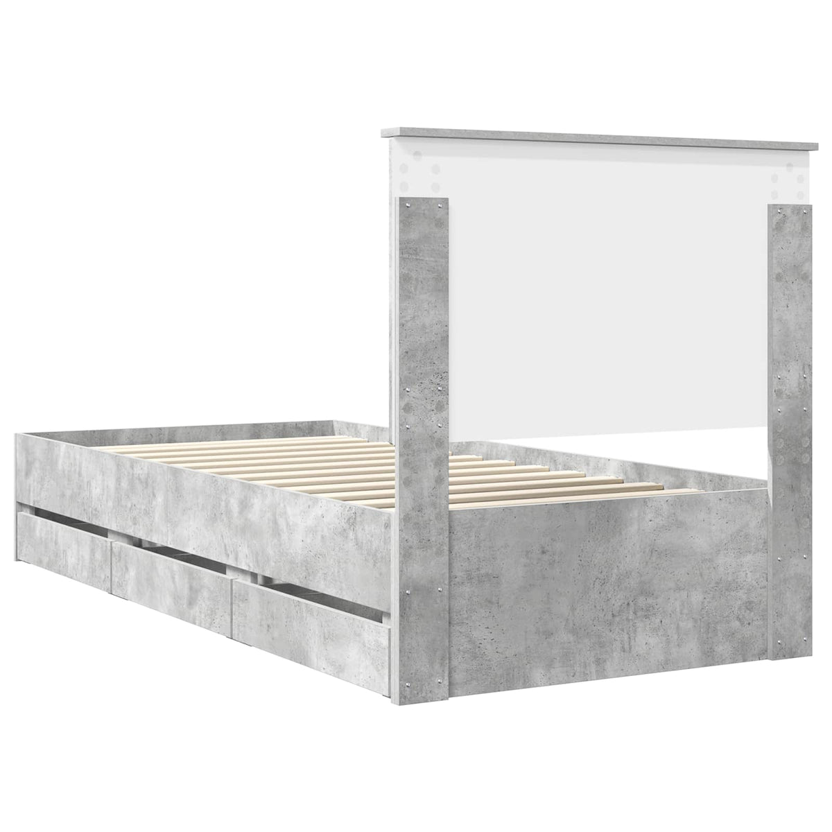 Krevetna konstrukcija s ladicama Betonski sivi 90 x 200 cm