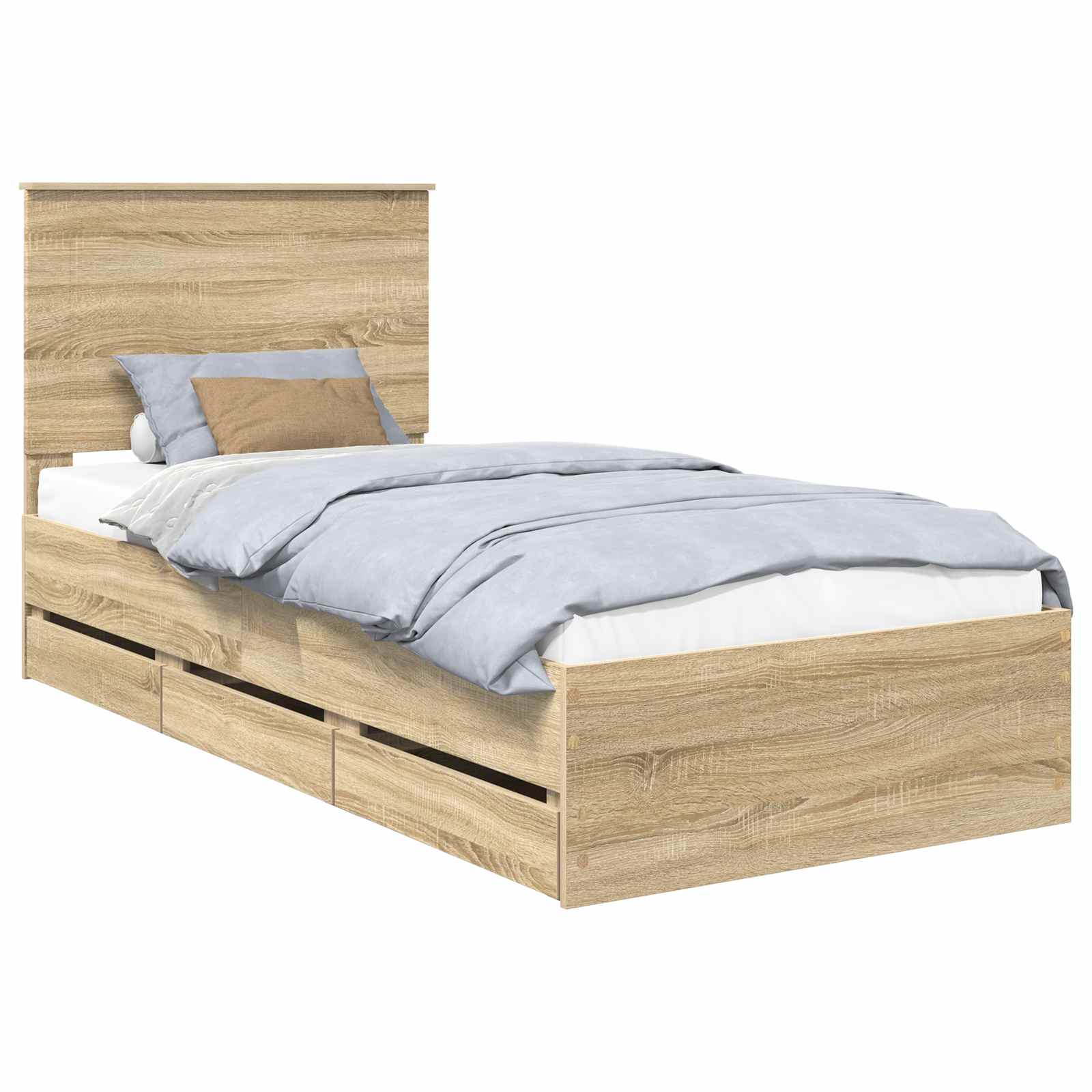 Krevetna konstrukcija Sonoma hrast 75 x 190 cm Inženjersko Drvo