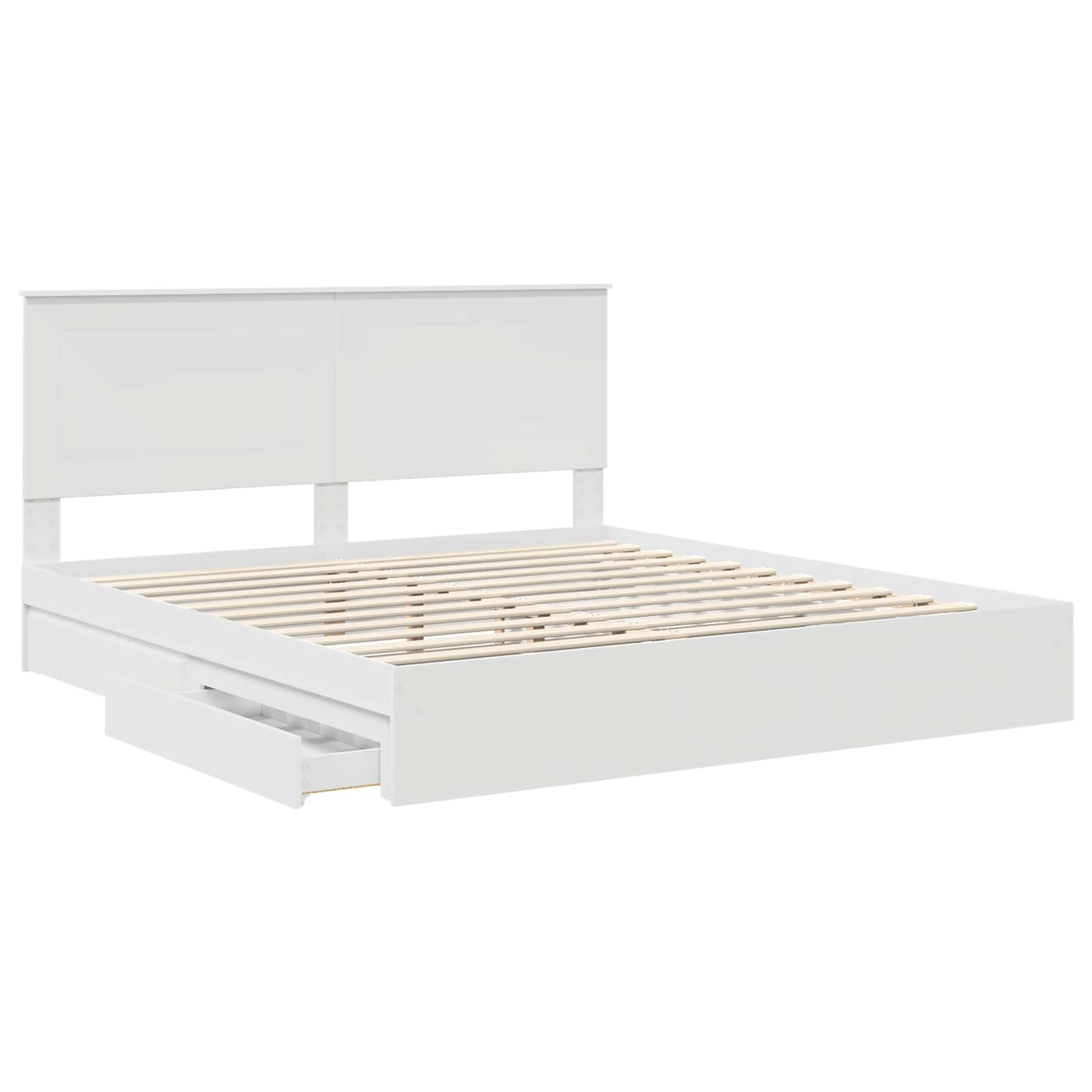 Krevet s od storage Bijelo 180 x 200 cm Konstruirano drvo