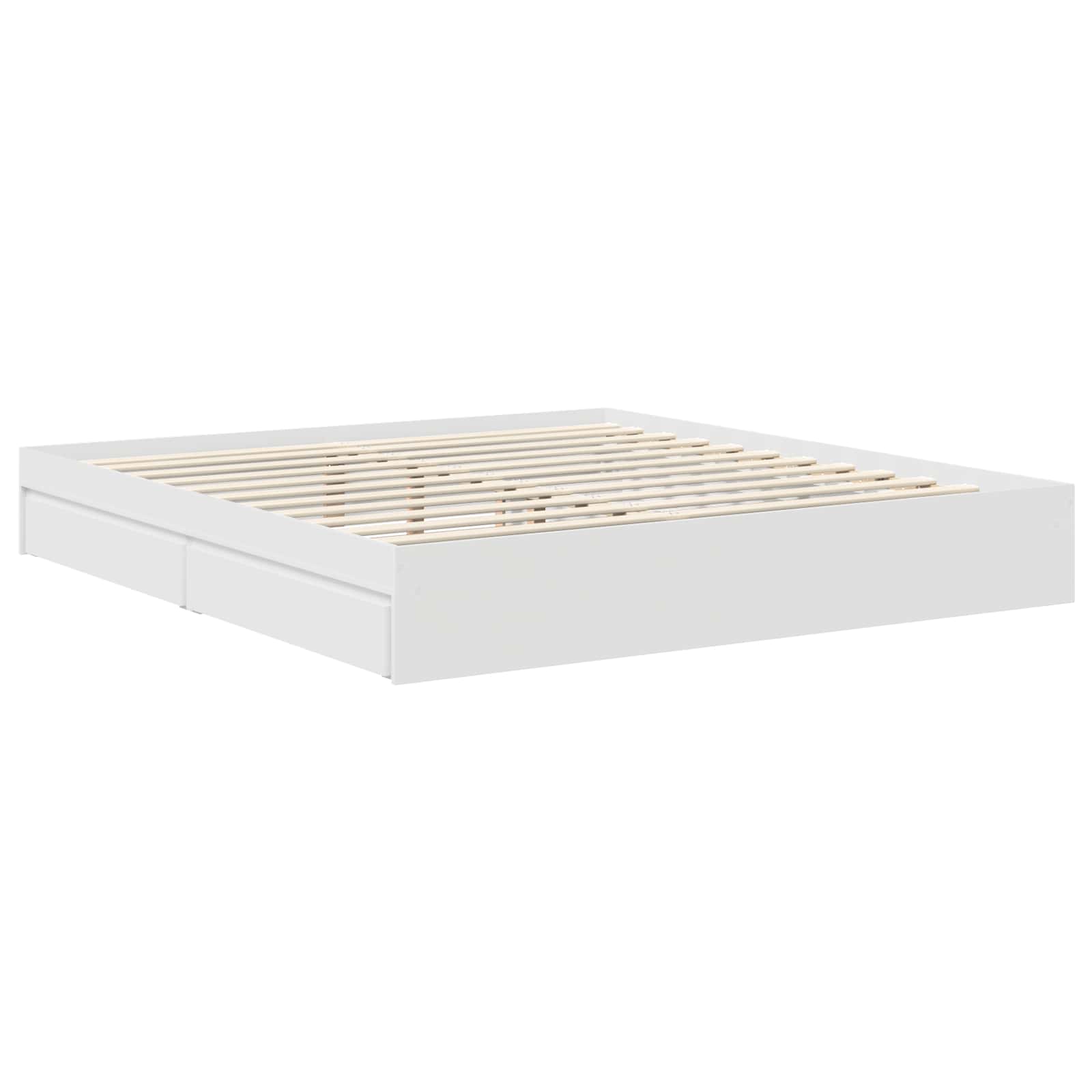 Krevet s od storage Bijelo 180 x 200 cm Konstruirano drvo