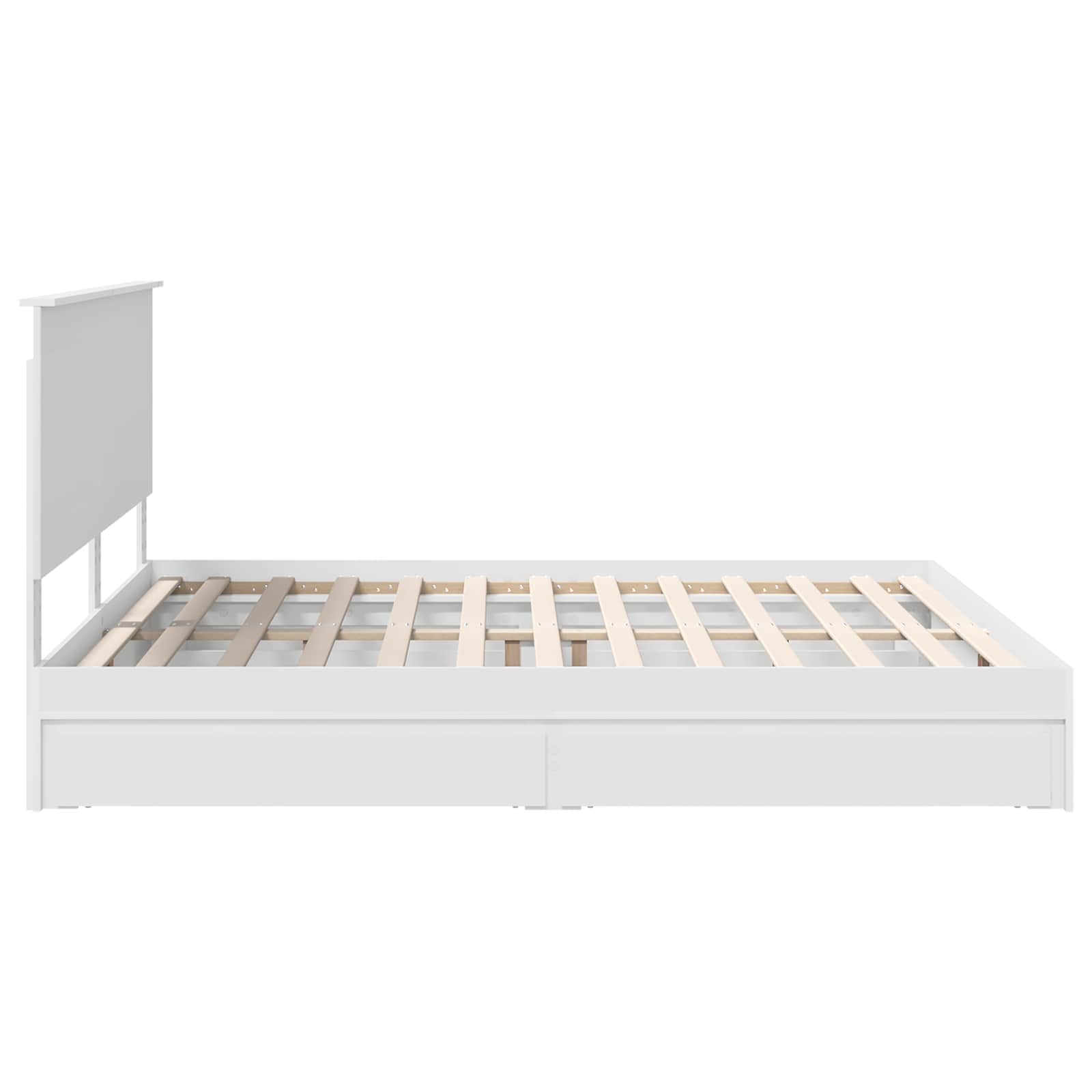 Krevet s od storage Bijelo 180 x 200 cm Konstruirano drvo