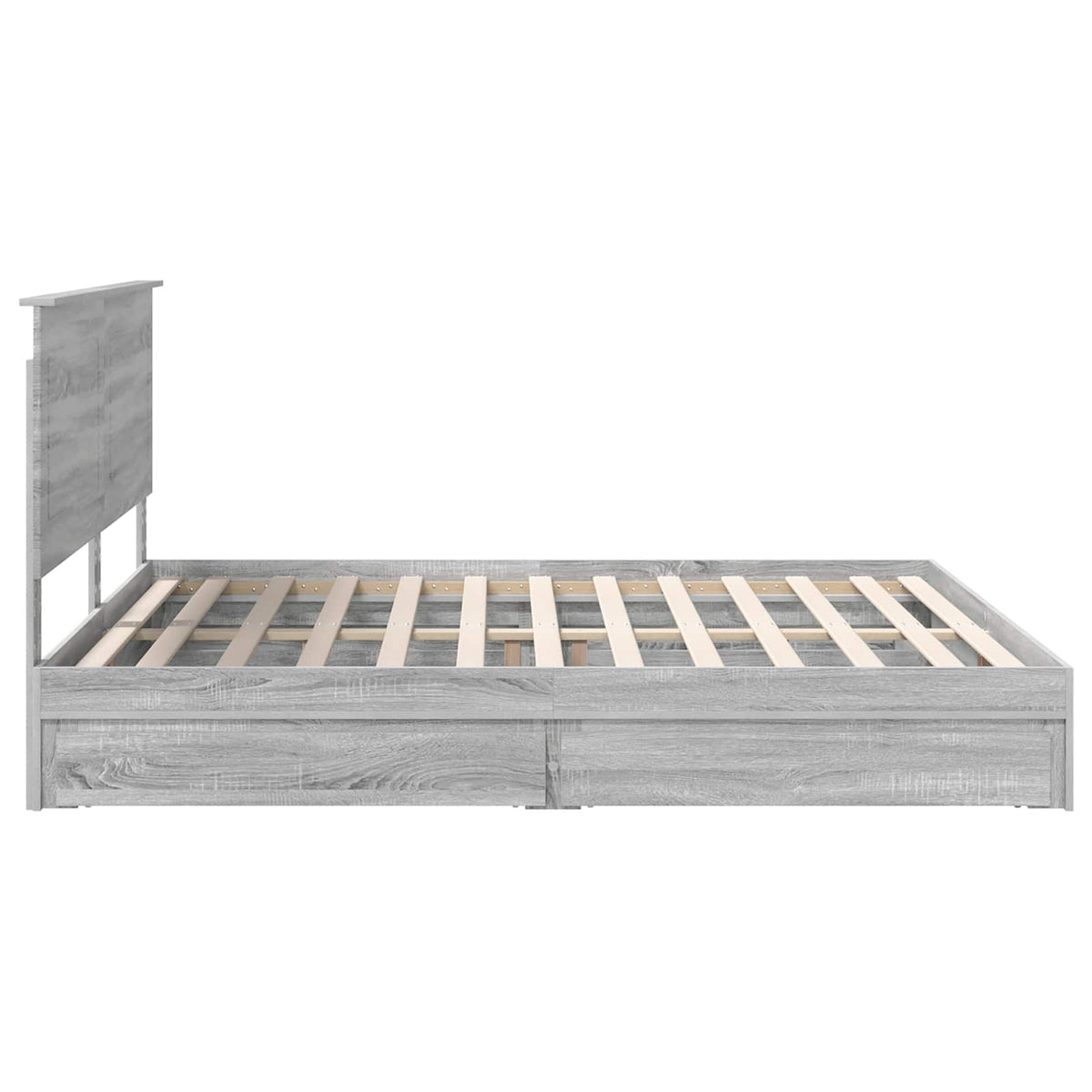 Krevet s od storage Siva Sonoma 180 x 200 cm Konstruirano drvo