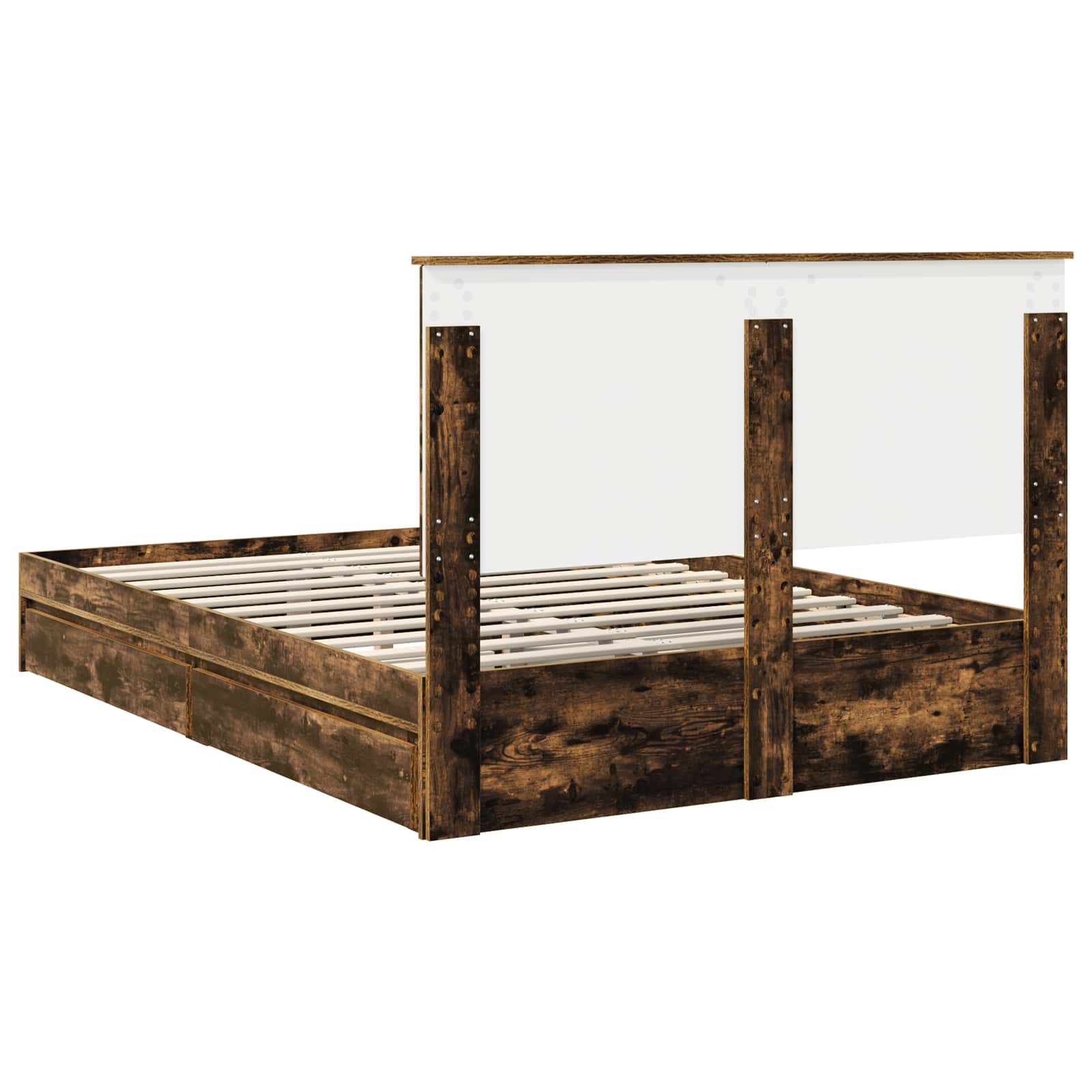 Krevet s od storage s uzglavljem Dimljeni hrast 160 x 200 cm