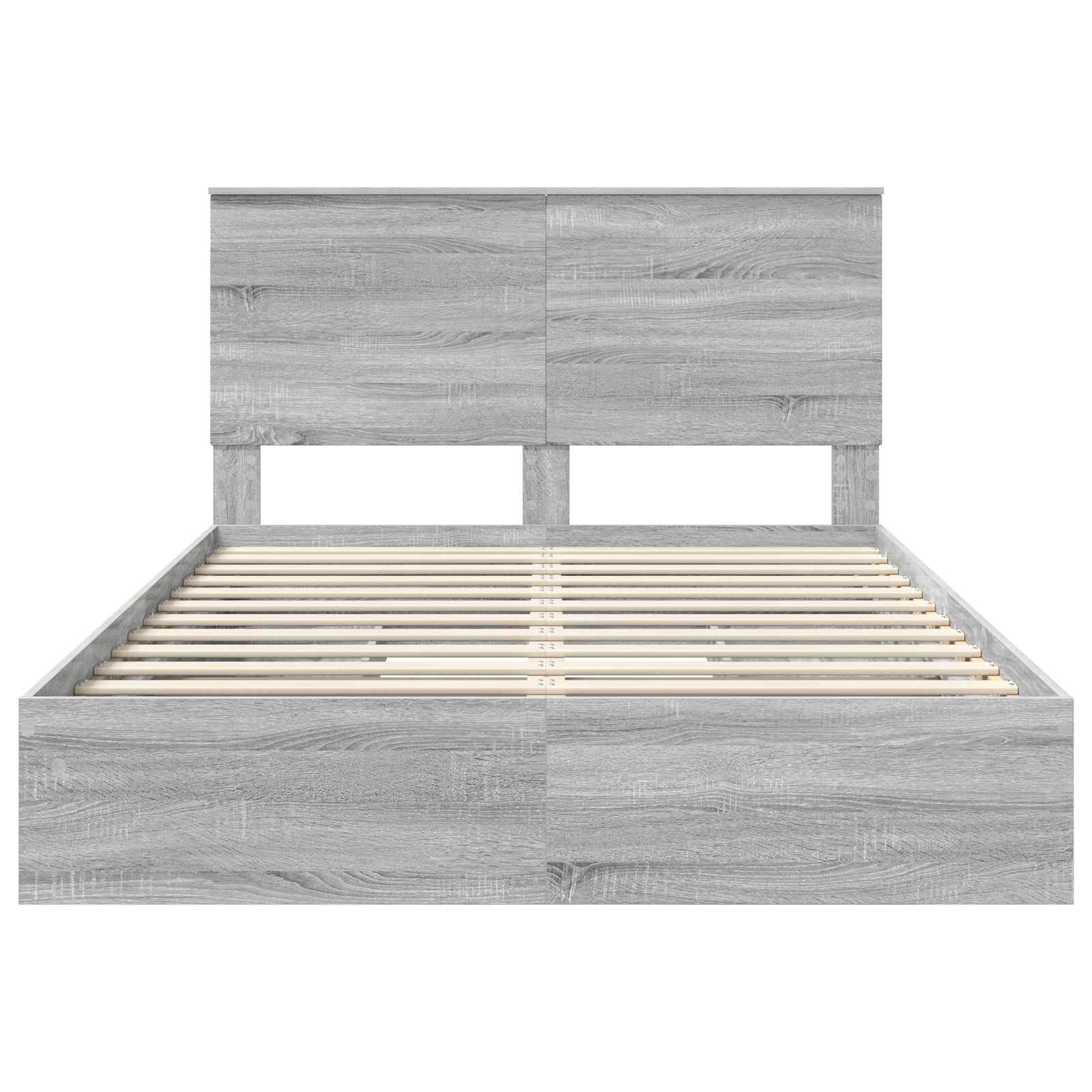 Krevet s od storage Siva Sonoma 160 x 200 cm Konstruirano drvo