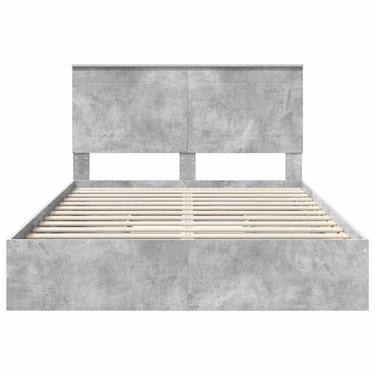 Krevet s od storage s uzglavljem Betonski sivi 150 x 200 cm