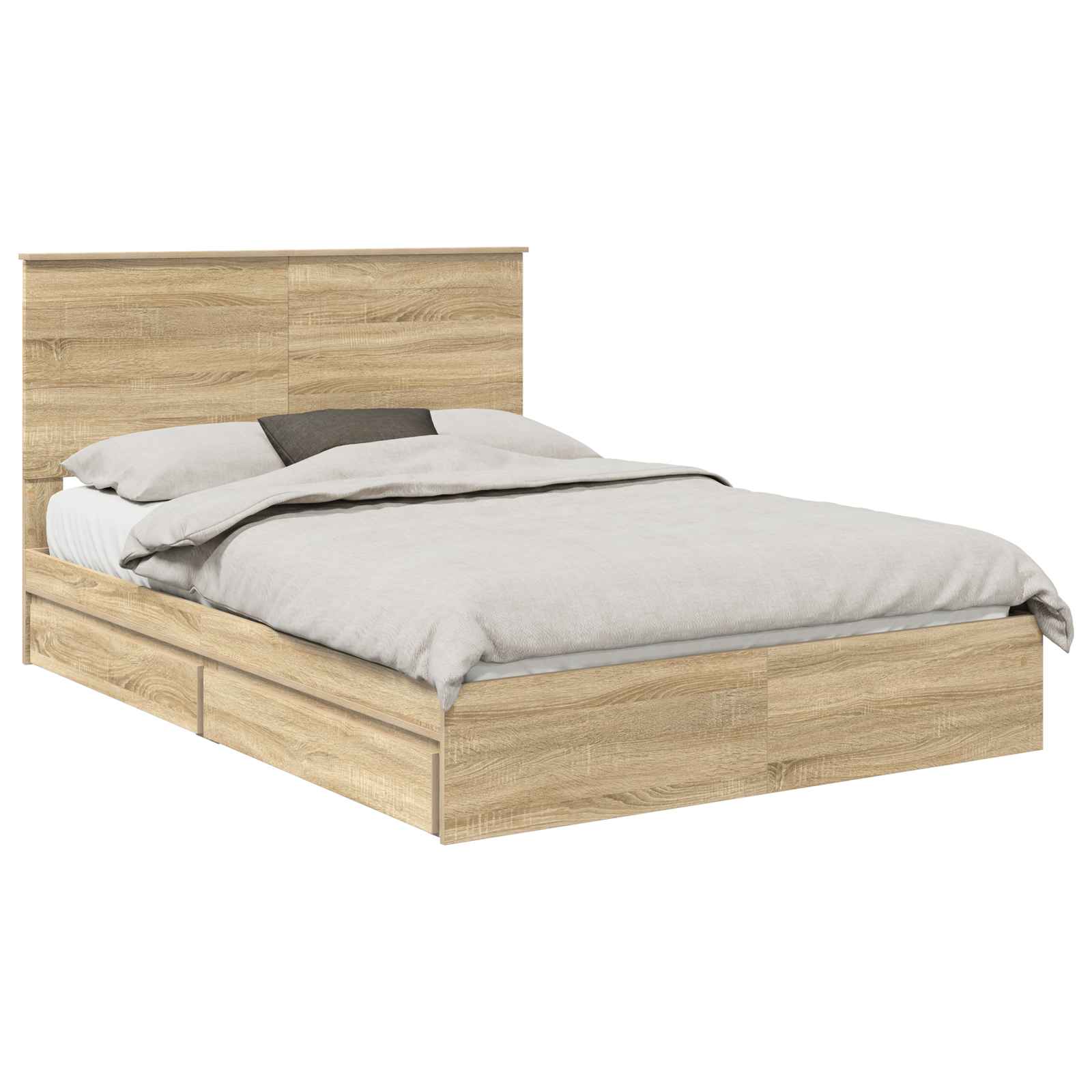 Krevet s od storage Sonoma hrast 140 x 190 cm Konstruirano drvo