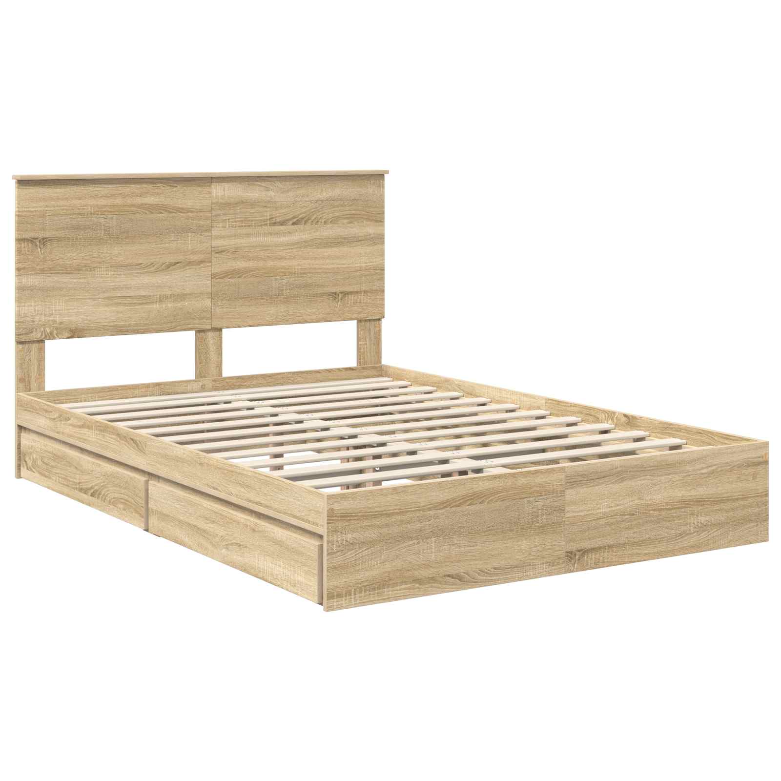Krevet s od storage Sonoma hrast 140 x 190 cm Konstruirano drvo