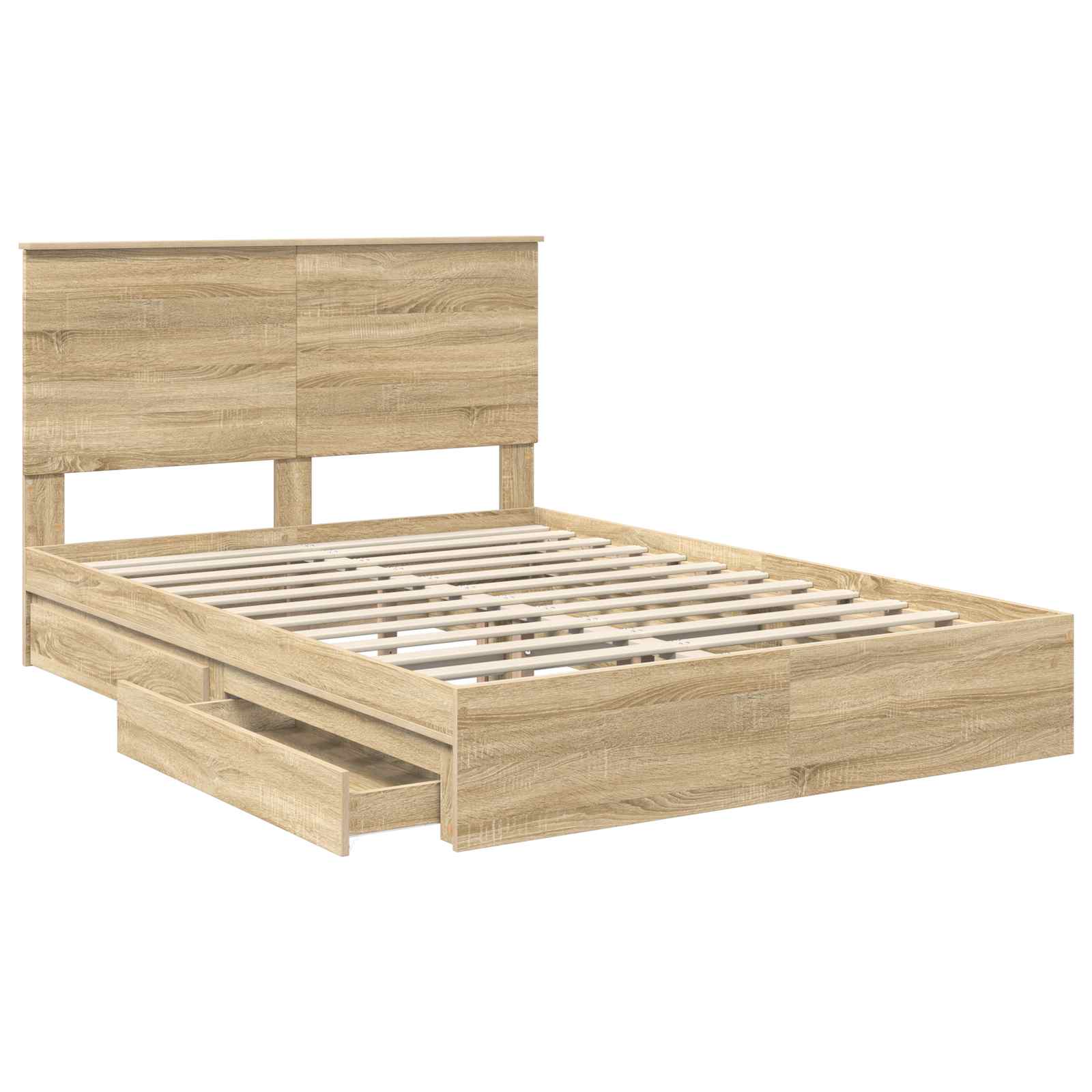 Krevet s od storage Sonoma hrast 140 x 190 cm Konstruirano drvo