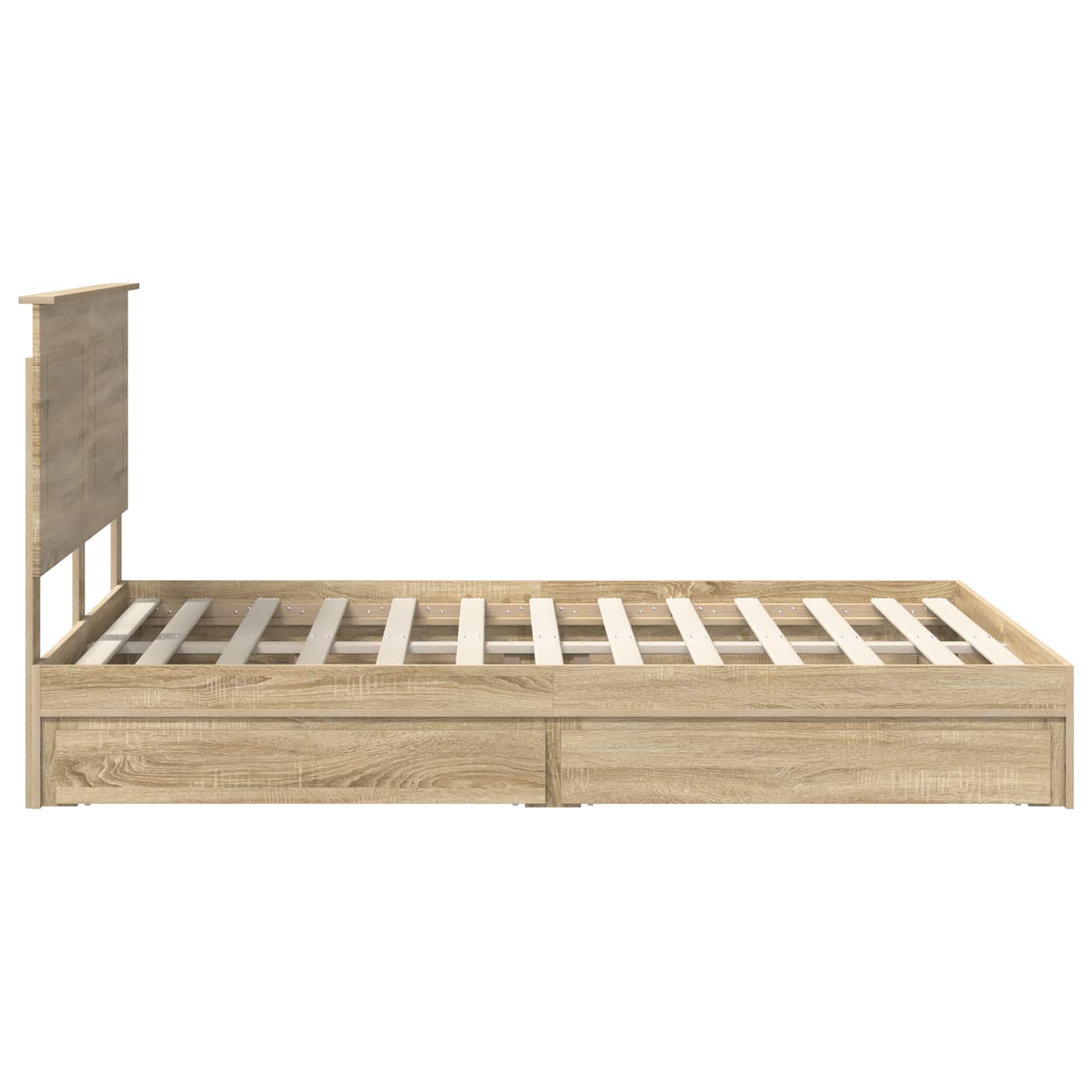 Krevet s od storage Sonoma hrast 140 x 190 cm Konstruirano drvo