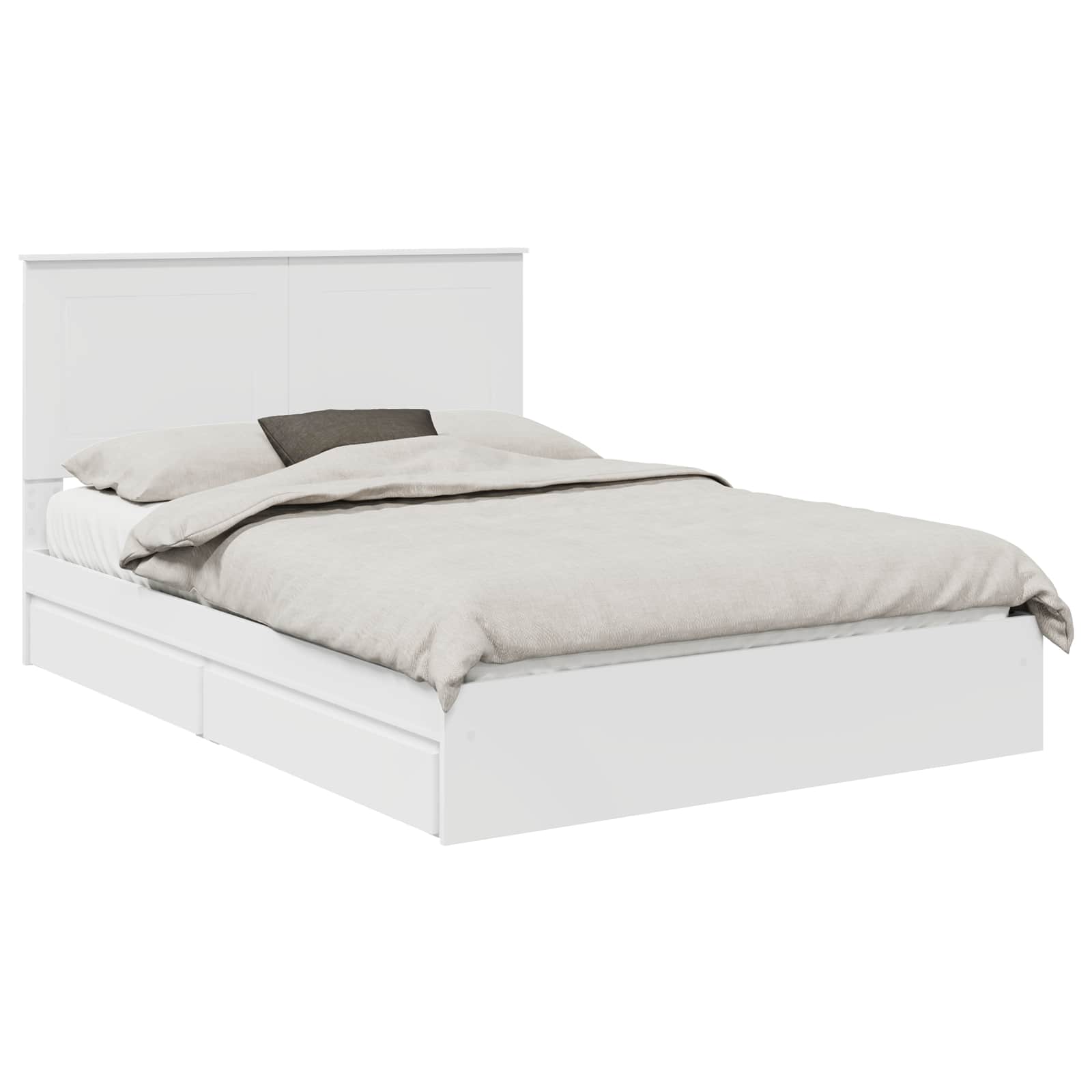 Krevet s od storage Bijelo 140 x 200 cm Konstruirano drvo